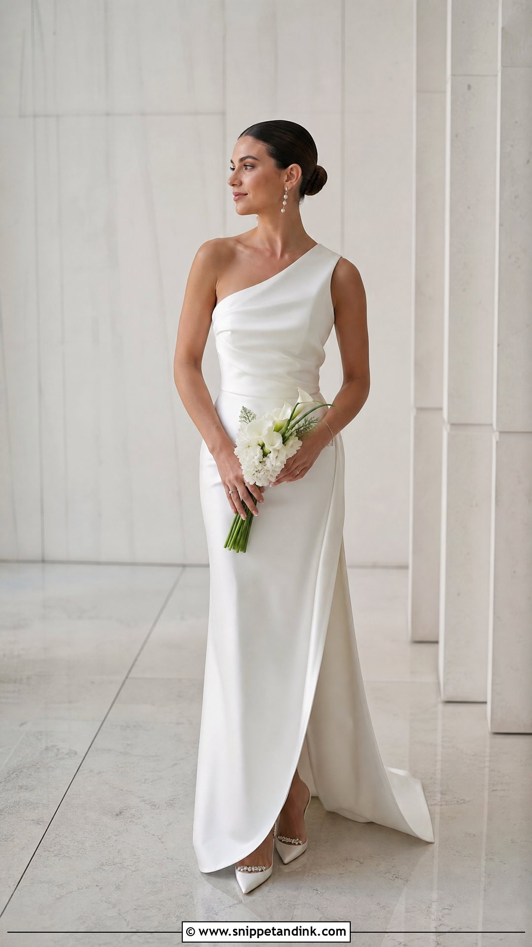 One Shoulder Wedding Dress - Snippet and Ink - 25 Wedding Dress Shapes Ideas