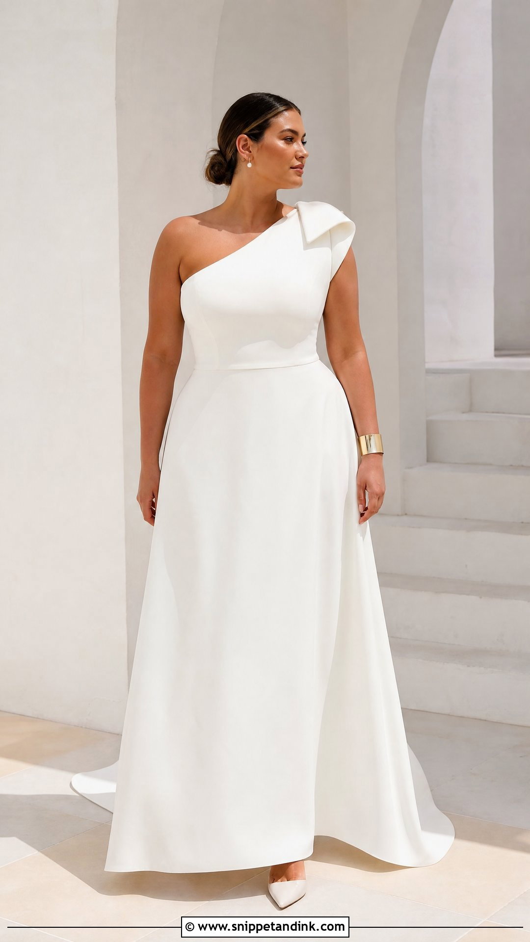One Shoulder Wedding Dress - Snippet and Ink - 25 Wedding Dresses for Big Busts
