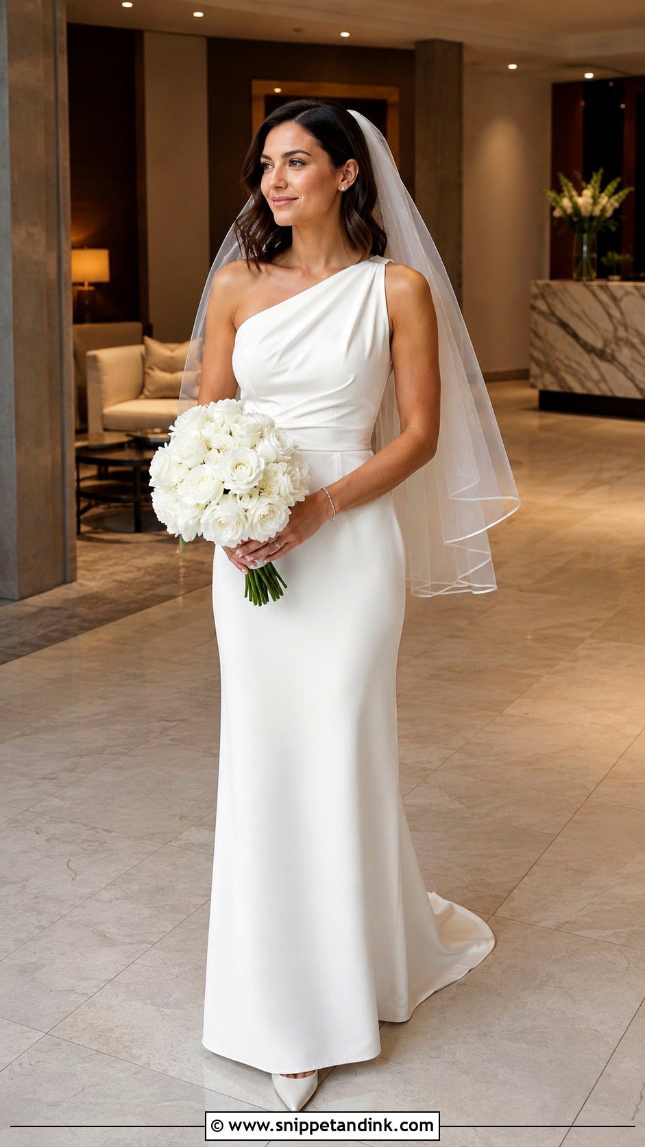 One Shoulder Wedding Dress - Snippet and Ink - 20 Amal Clooney Wedding Dress Ideas