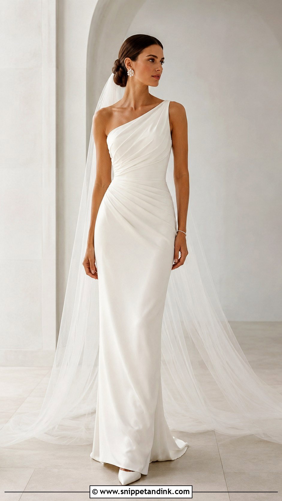One Shoulder Wedding Dress - Snippet and Ink - 20 Brides Wedding Dress Ideas