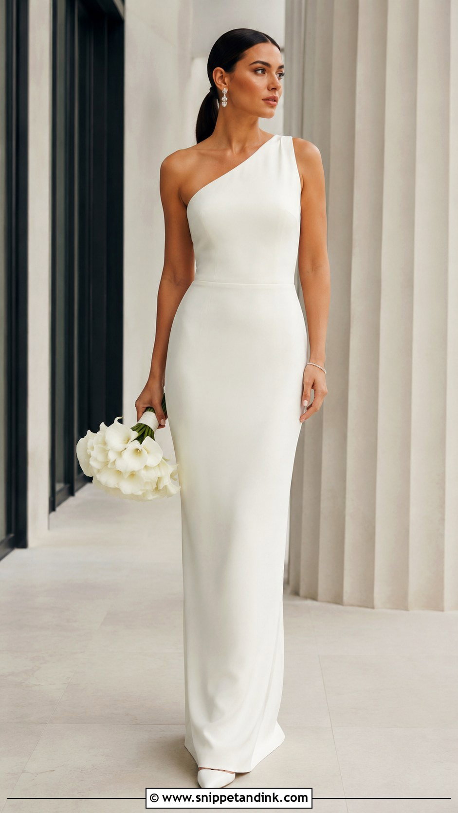One Shoulder Wedding Dress - Snippet and Ink - 20 Budget Wedding Dress Ideas