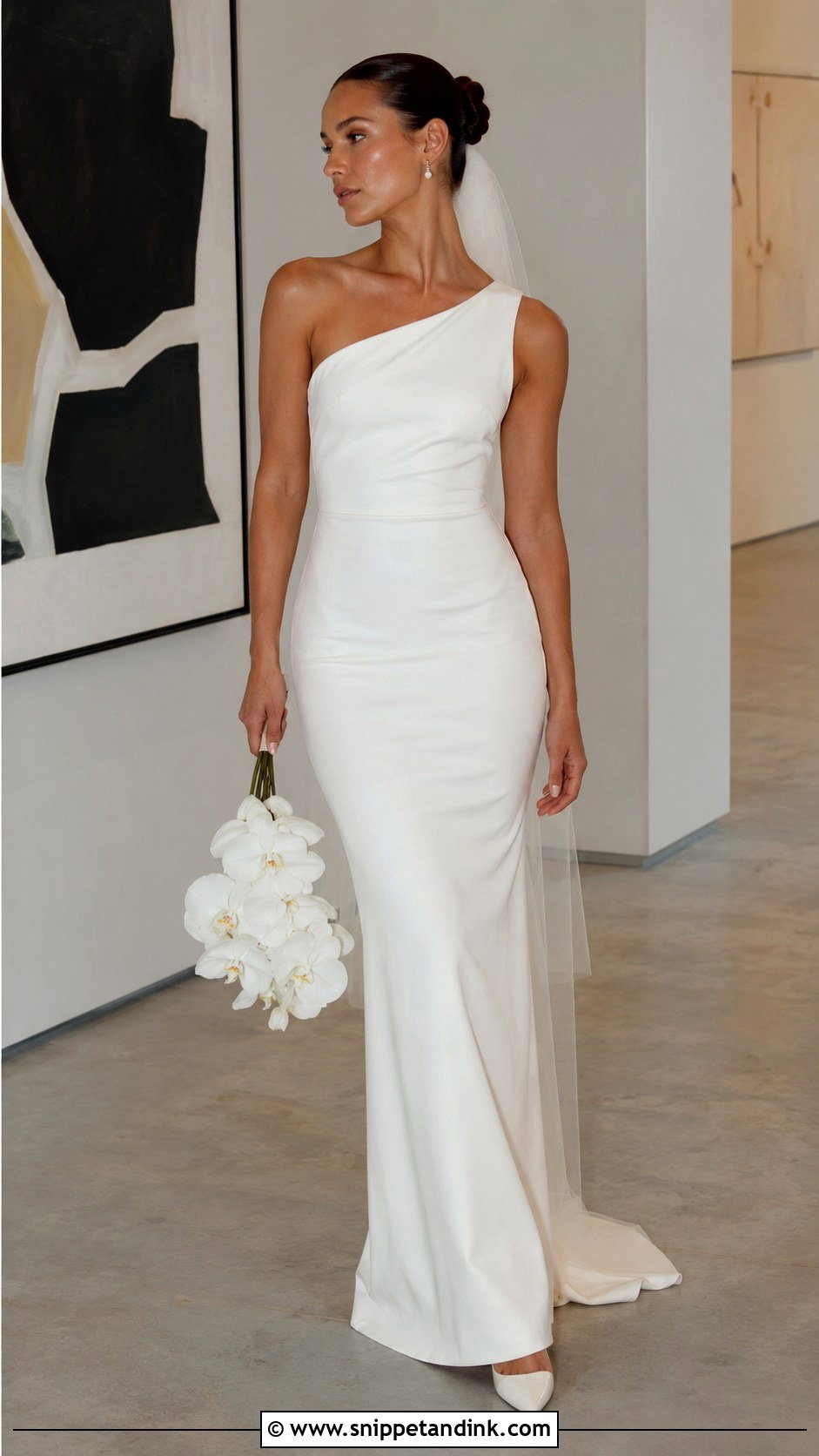 One Shoulder Wedding Dress - Snippet and Ink - 20 Classy Sophisticated Bride Wedding Dress Ideas
