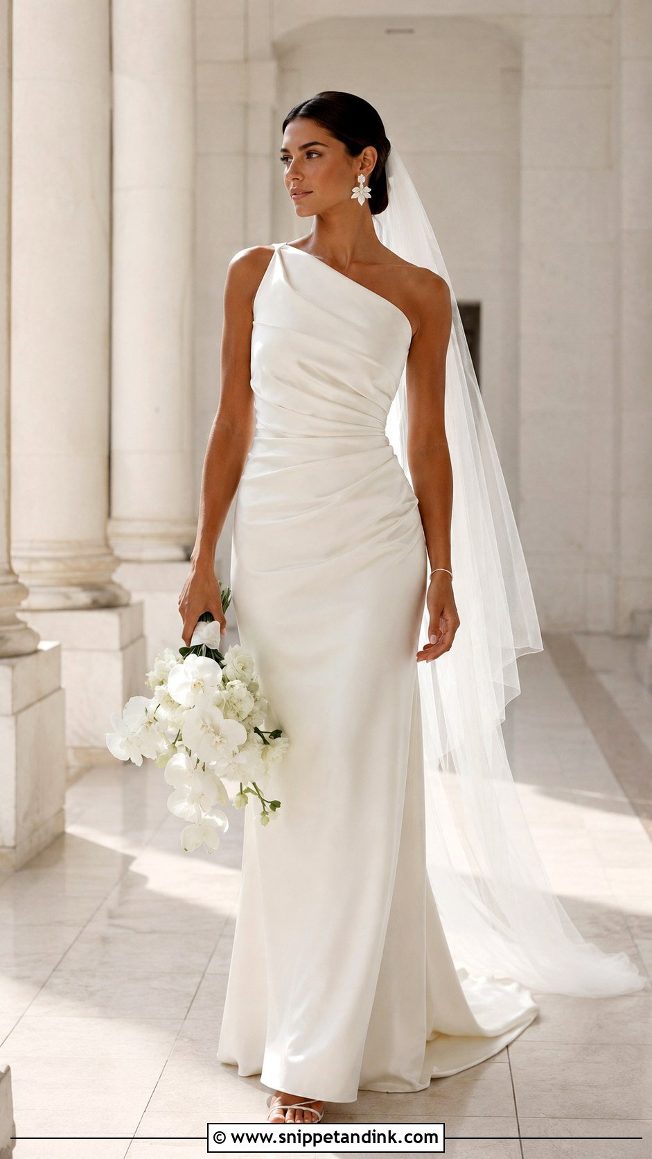 One Shoulder Wedding Dress - Snippet and Ink - 20 Flattering Wedding Dress Ideas
