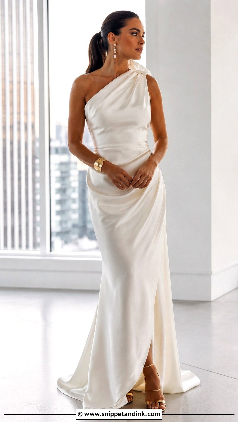One Shoulder Wedding Dress - Snippet and Ink - 20 Glamour Wedding Dress Ideas