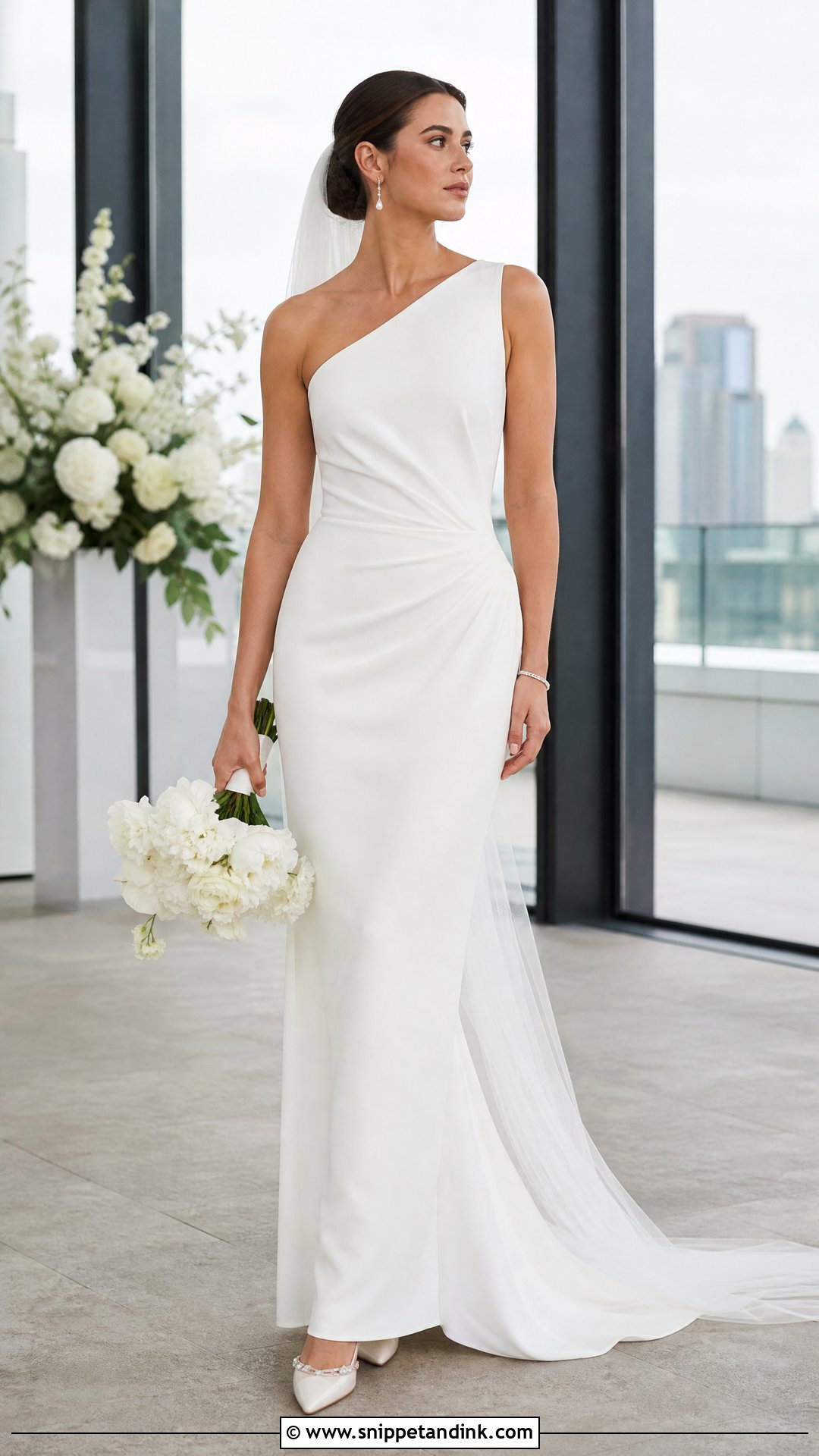 One Shoulder Wedding Dress - Snippet and Ink - 20 Said Yes to the Dress Ideas