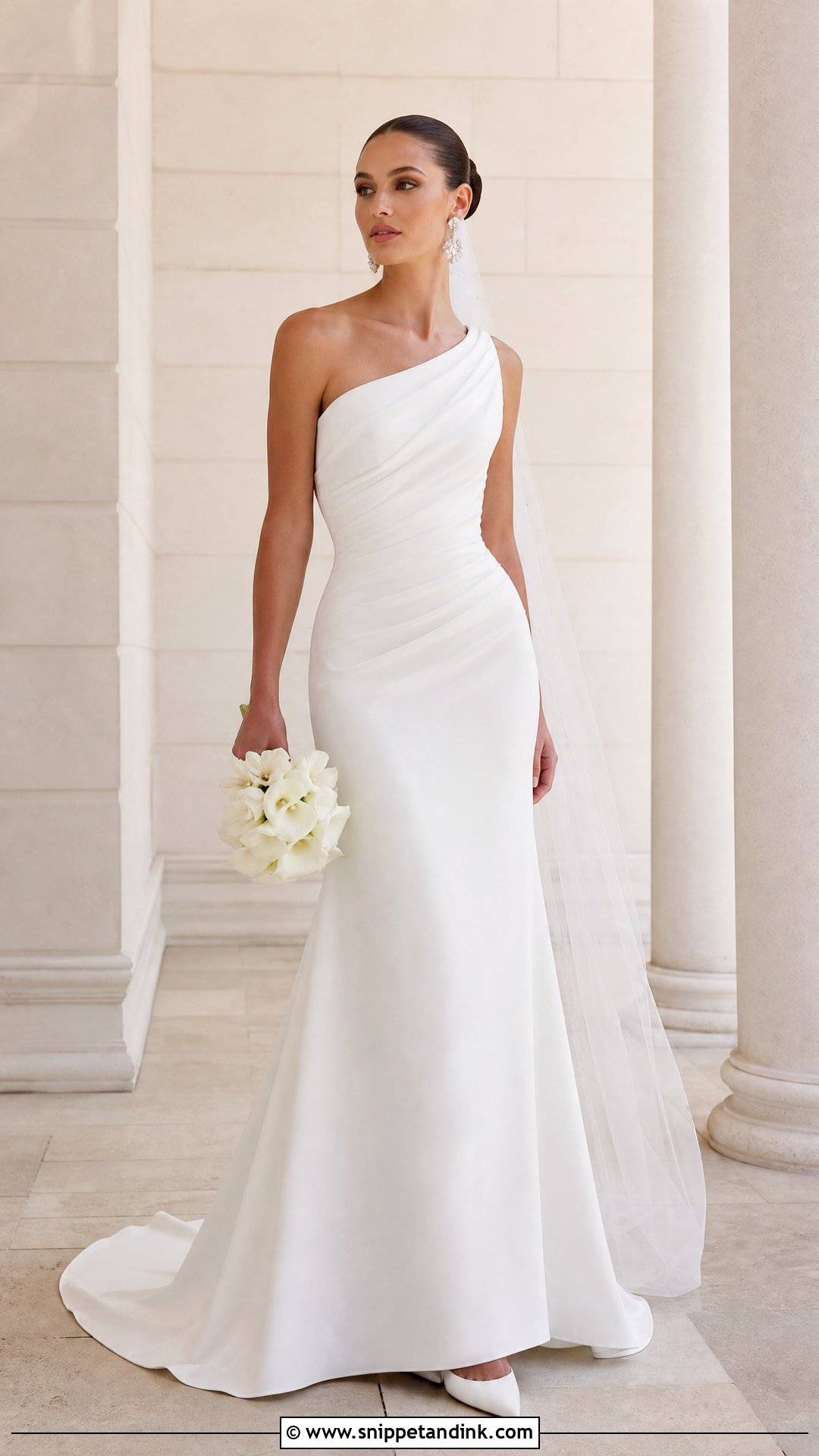One Shoulder Wedding Dress - Snippet and Ink - 20 Sewing Wedding Dress Ideas