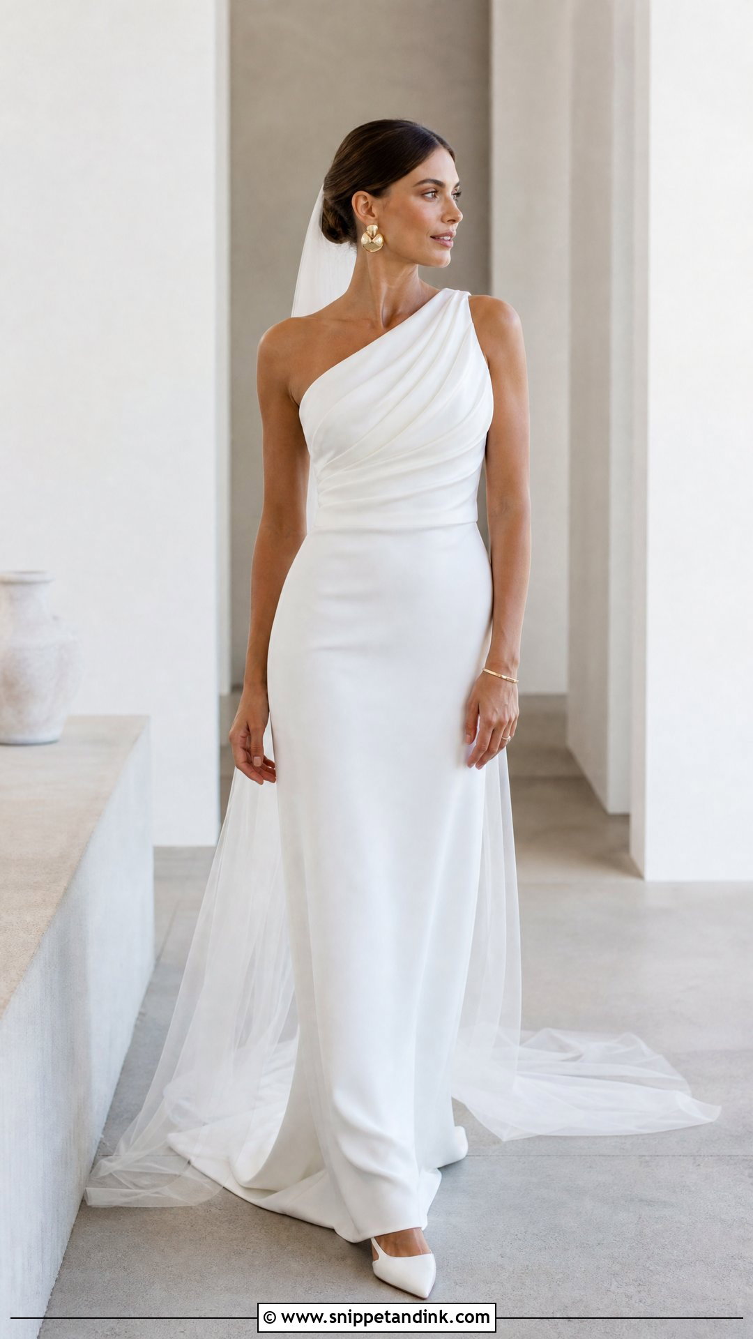 One Shoulder Wedding Dress - Snippet and Ink - 20 Wedding Dress Top Styles