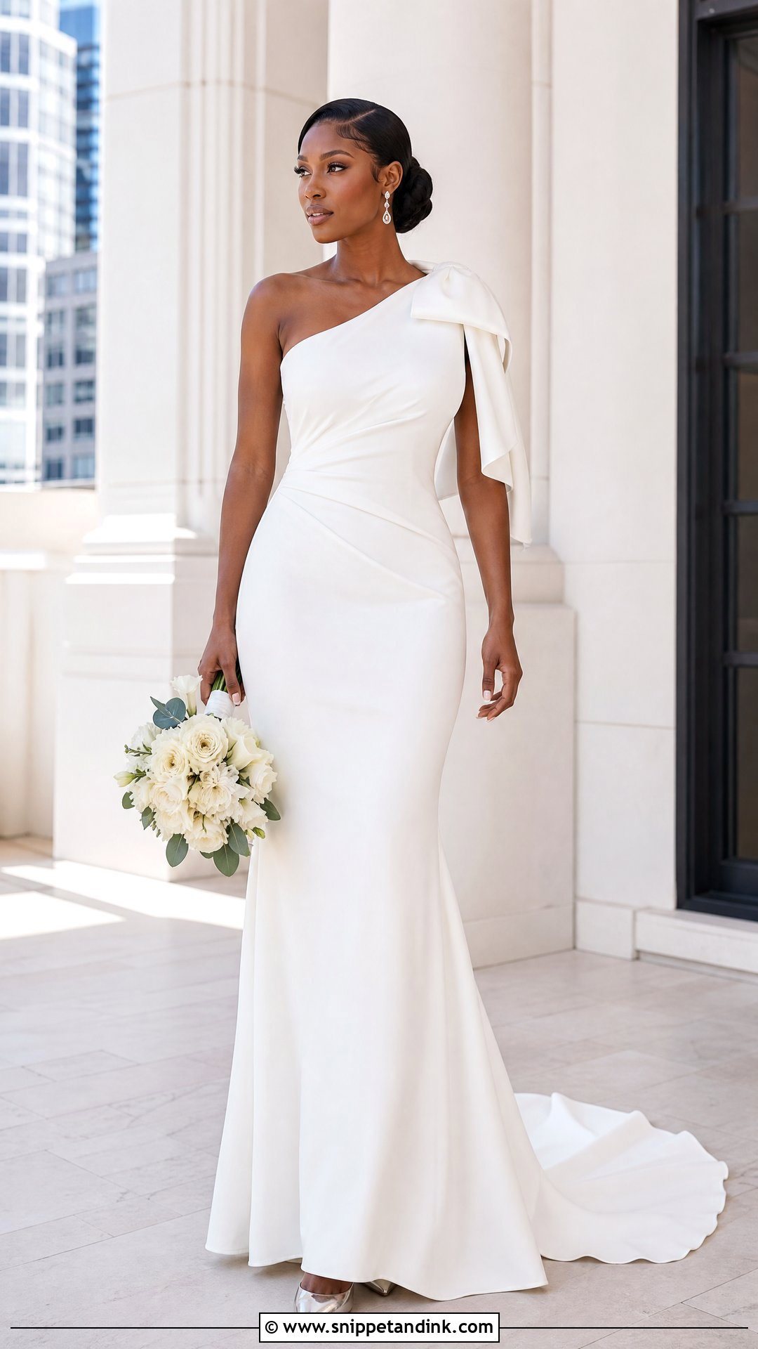 One Shoulder Wedding Dress - Snippet and Ink - 20 Wedding Dresses for Black Women