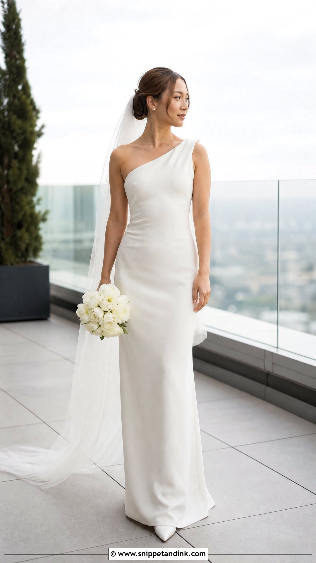 One Shoulder Wedding Dress - Snippet and Ink - 20 Wedding Dresses for Petite Brides