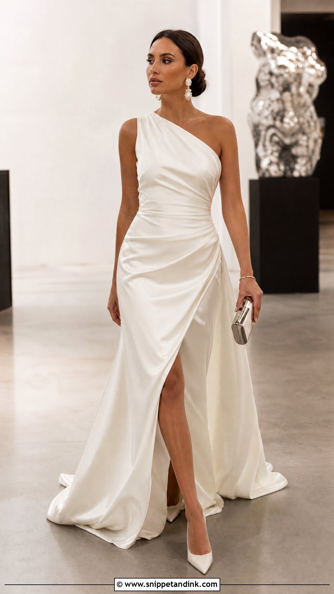 One Shoulder Wedding Dress - Snippet and Ink - 20 Wedding Dresses for Second Marriage