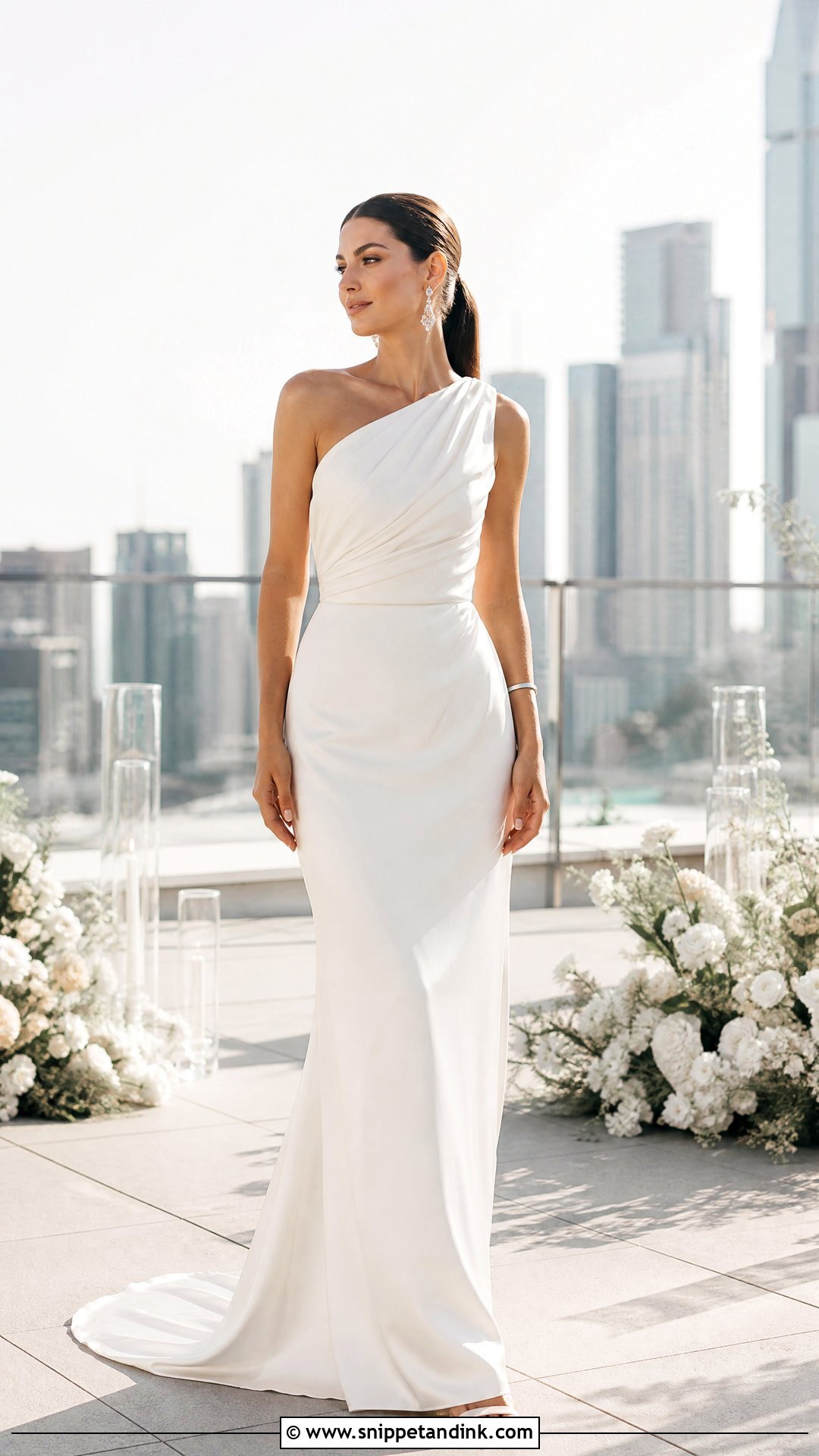 One Shoulder Wedding Dress - Snippet and Ink - 20 Weeding Dress 2023 Ideas