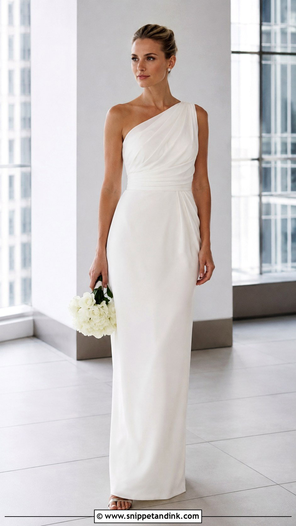 One Shoulder Wedding Dress - Snippet and Ink - 20 Lightweight Wedding Dress Ideas