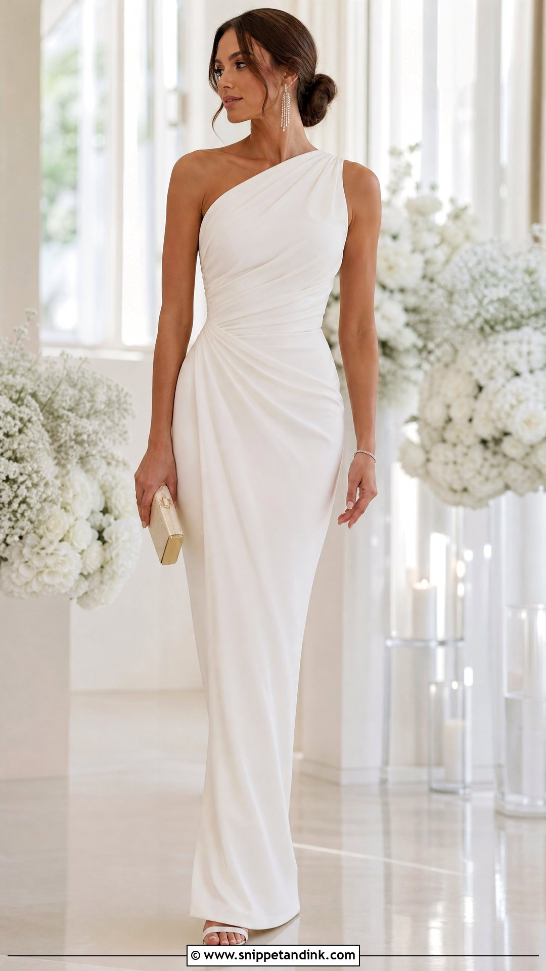 One Shoulder Wedding Dress - Snippet and Ink - 20 Womens Wedding Dresses