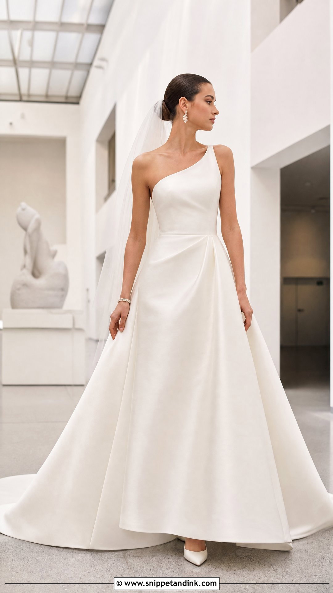 One Shoulder Wedding Dress - Snippet and Ink - 20 Wona Concept Wedding Dress Ideas