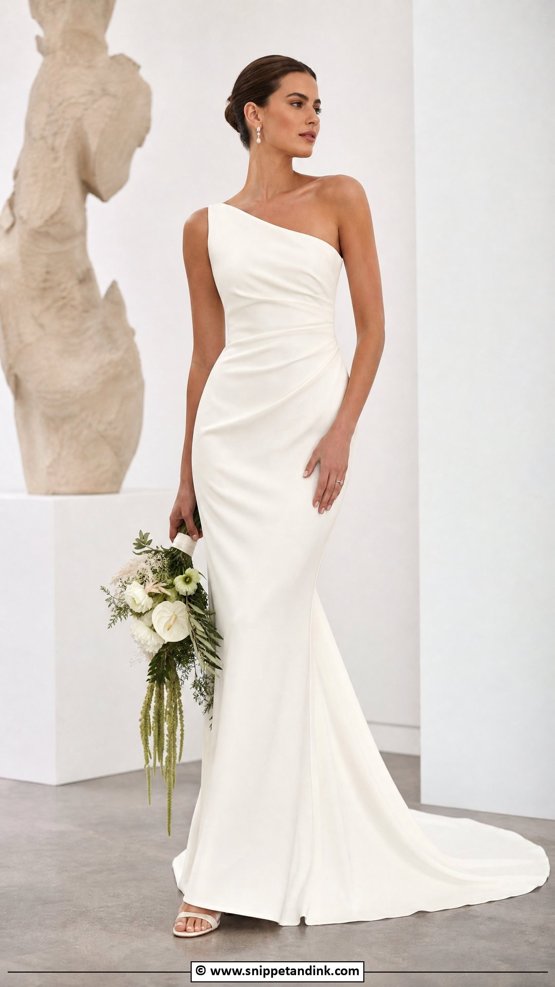 One Shoulder Wedding Dress - Snippet and Ink - 35 Classy Elegant Wedding Dress Ideas