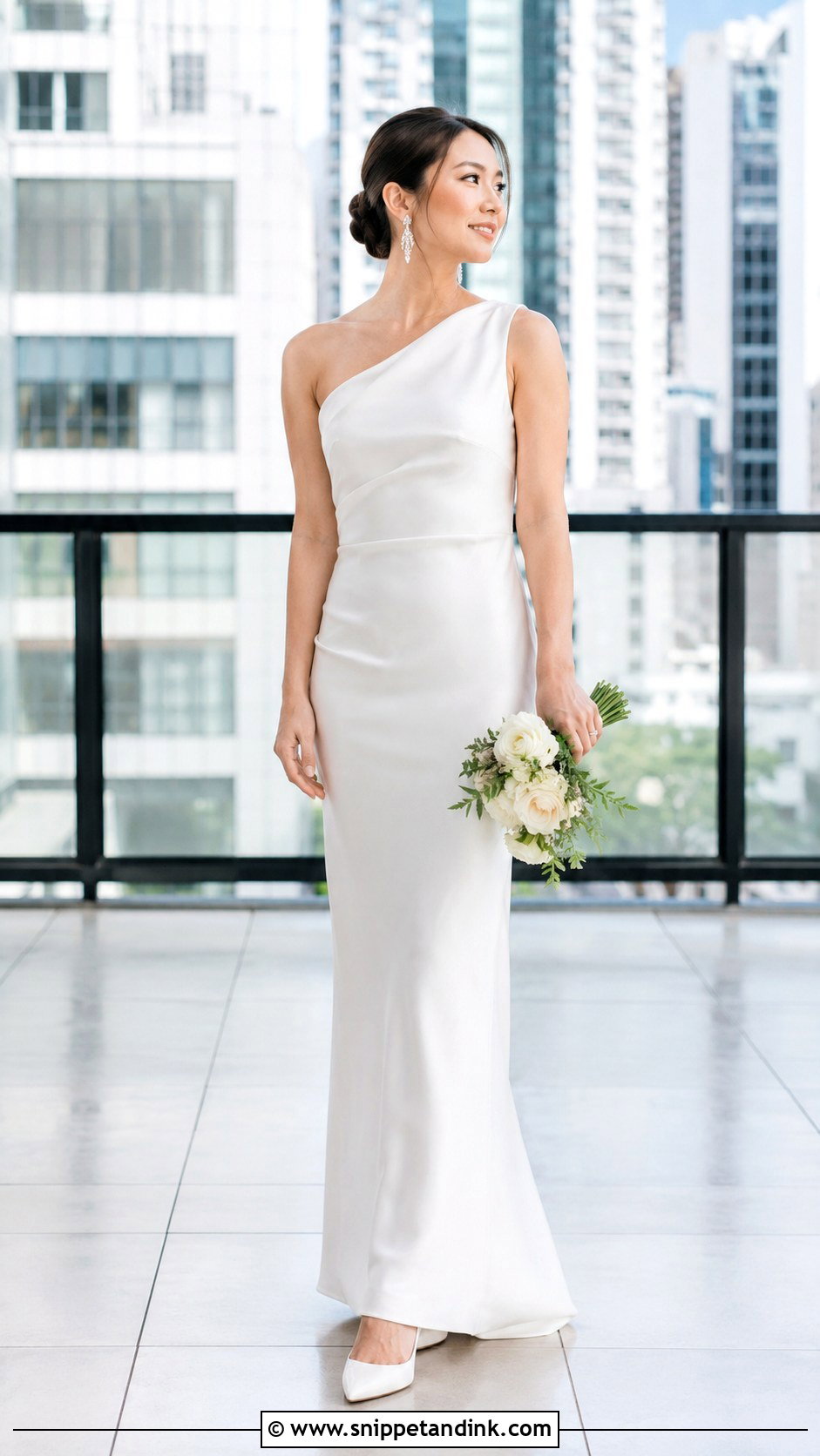 One Shoulder Wedding Dress For Short Brides - Snippet and Ink - 30 Wedding Dresses for Short Brides