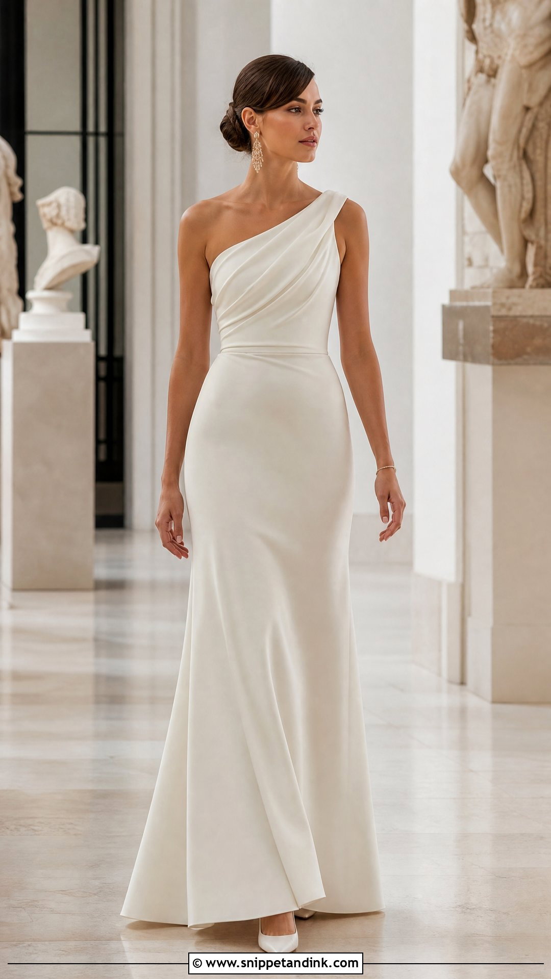 One Shoulder Wedding Dress No Train - Snippet and Ink - 20 Wedding Dress No Train Ideas