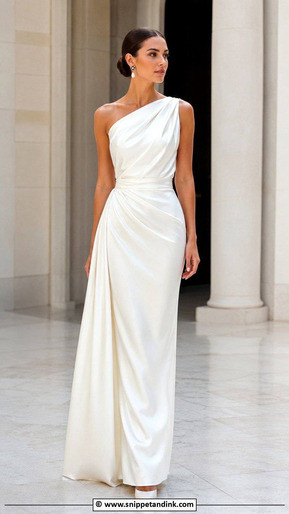 One Shoulder Wedding Gown - Snippet and Ink - 30 Couture Wedding Gowns