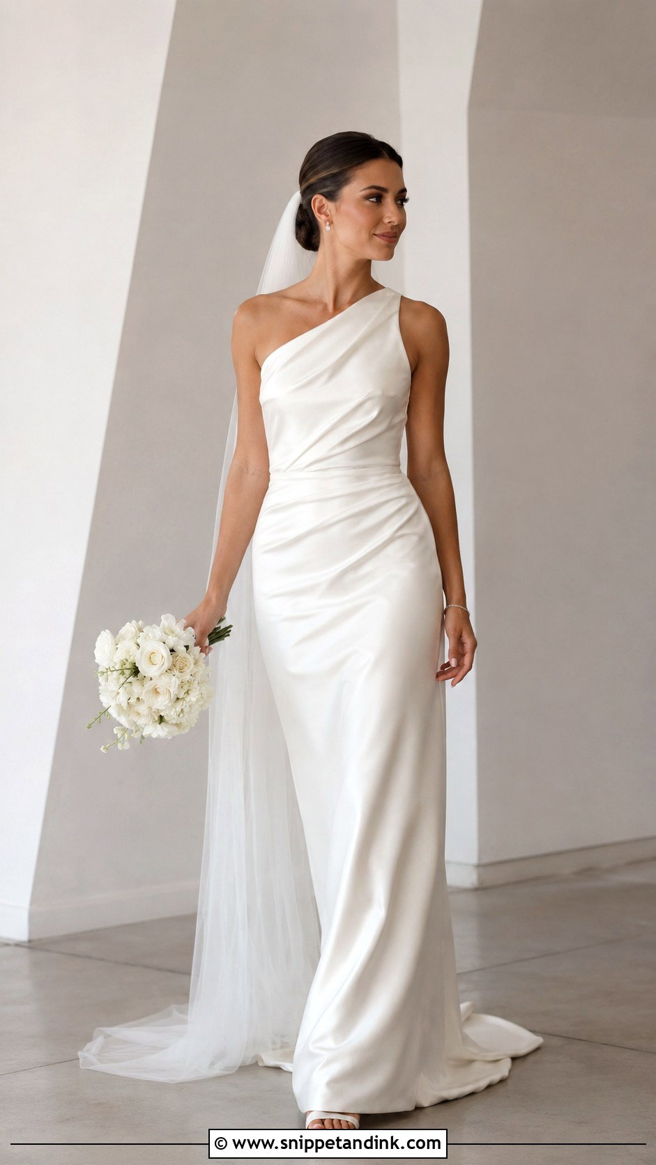 One Shoulder Wedding Gown - Snippet and Ink - 25 Beautiful Wedding Gowns