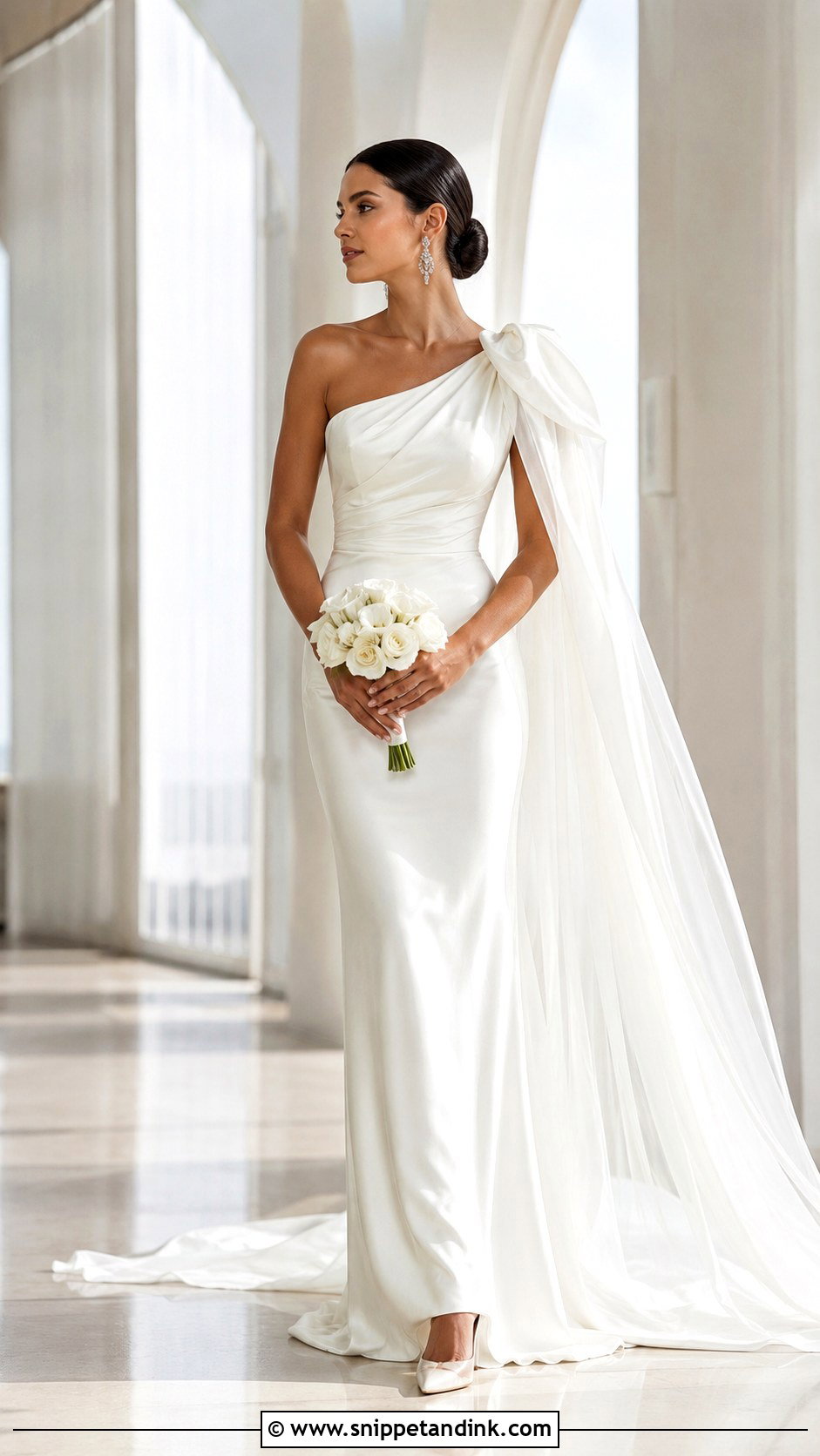 One Shoulder Wedding Gown - Snippet and Ink - 20 Haute Couture Wedding Gowns