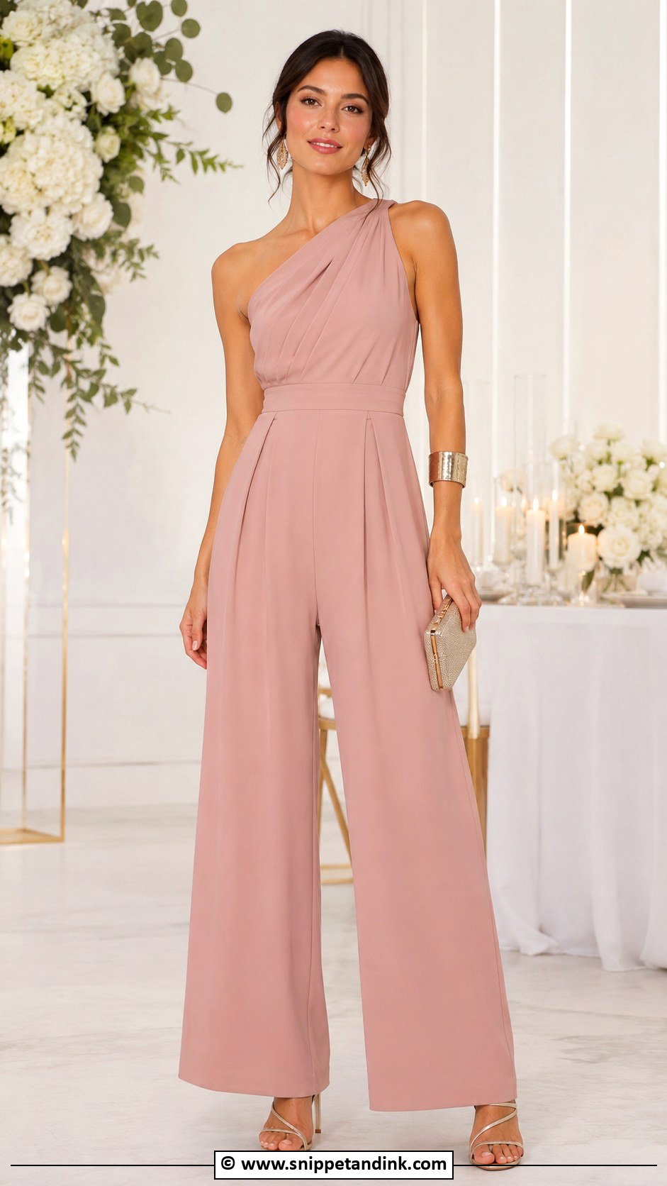 One Shoulder Wedding Jumpsuit - Snippet and Ink - 30 Wedding Jumpsuit Ideas