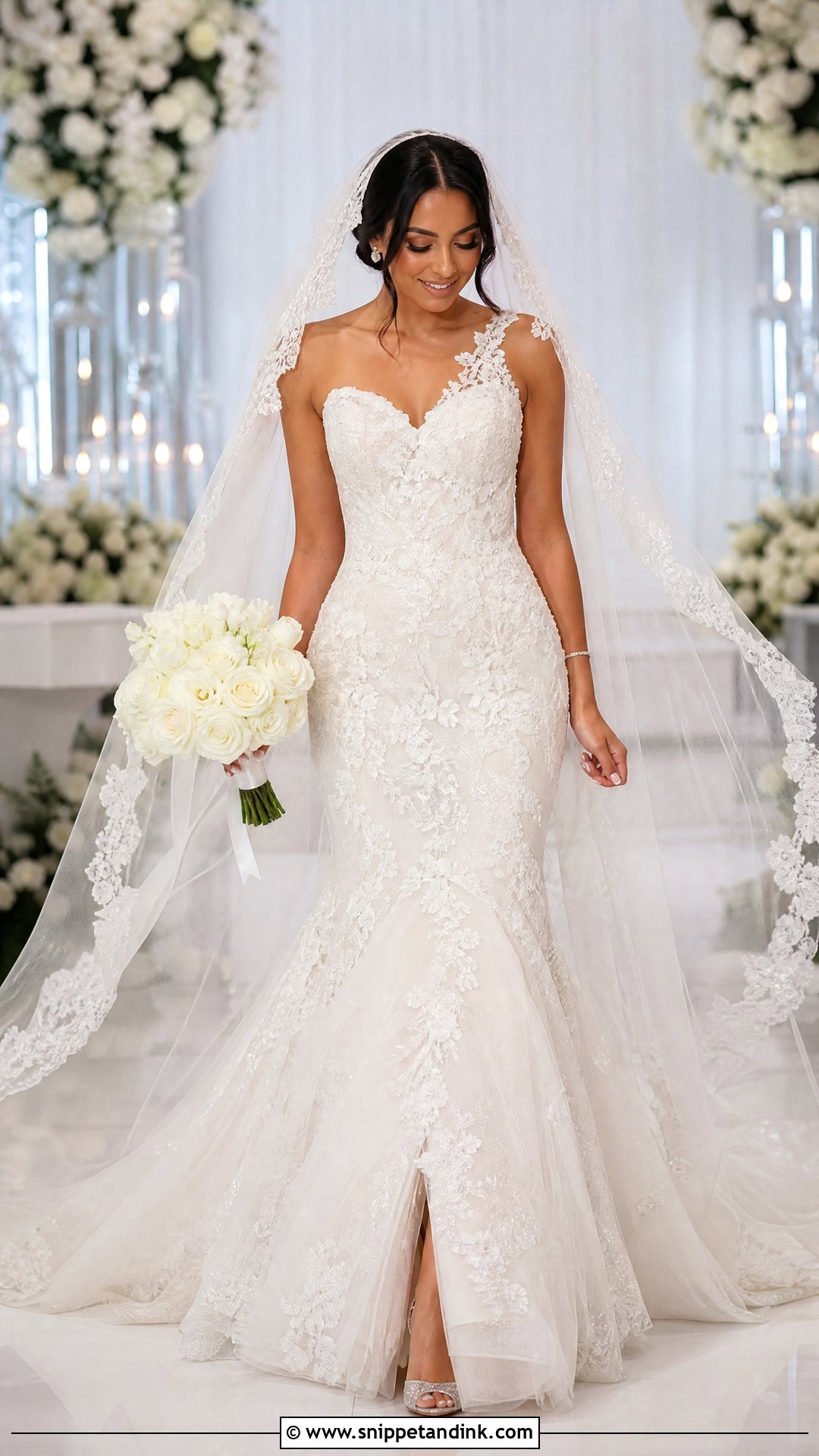 One Strap Lace Mermaid Wedding Dress - Snippet and Ink - 20 One Strap Wedding Dress Ideas