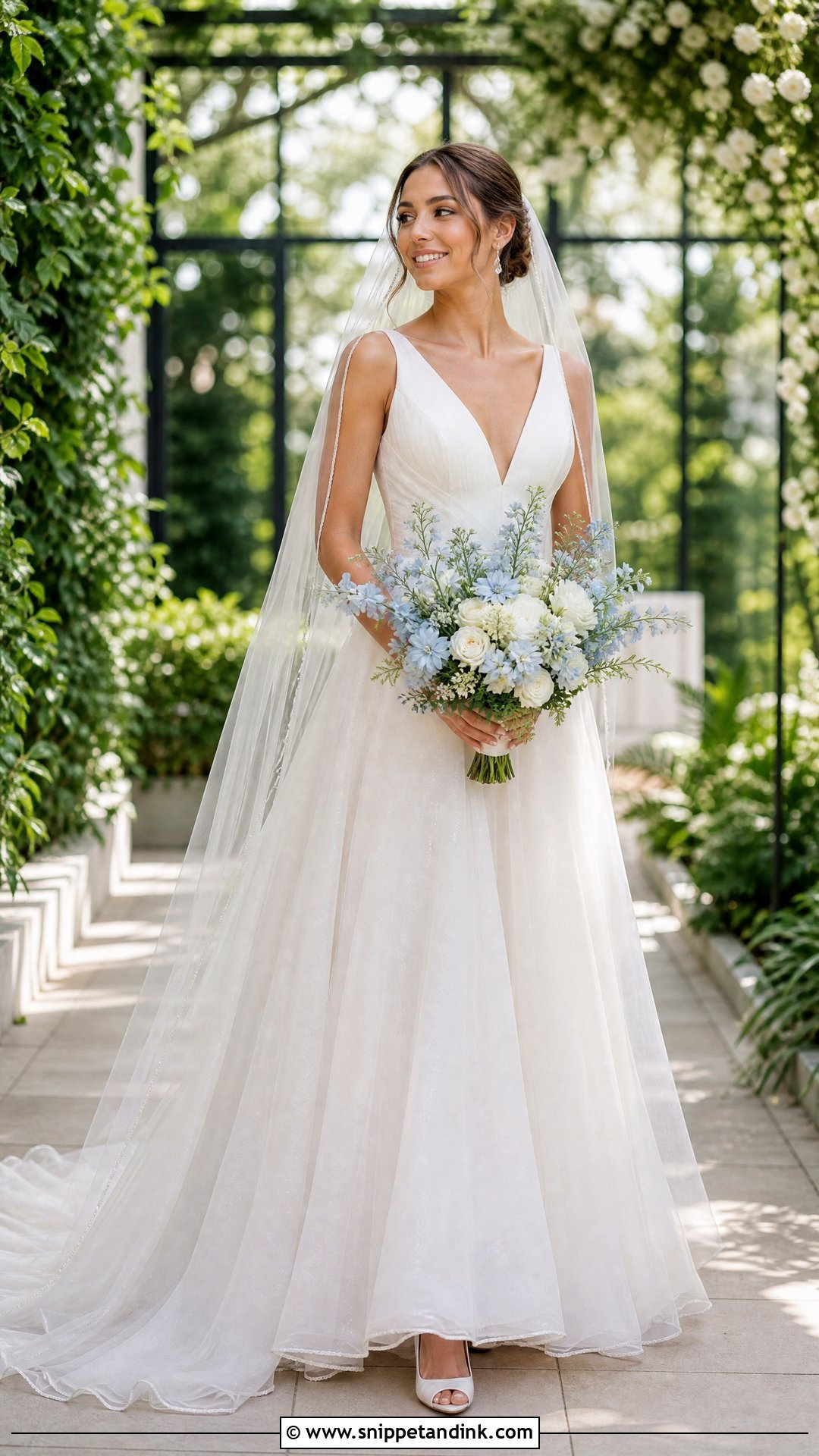 Opalescent A Line Wedding Dress - Snippet and Ink - 25 Iridescent Wedding Dress Ideas