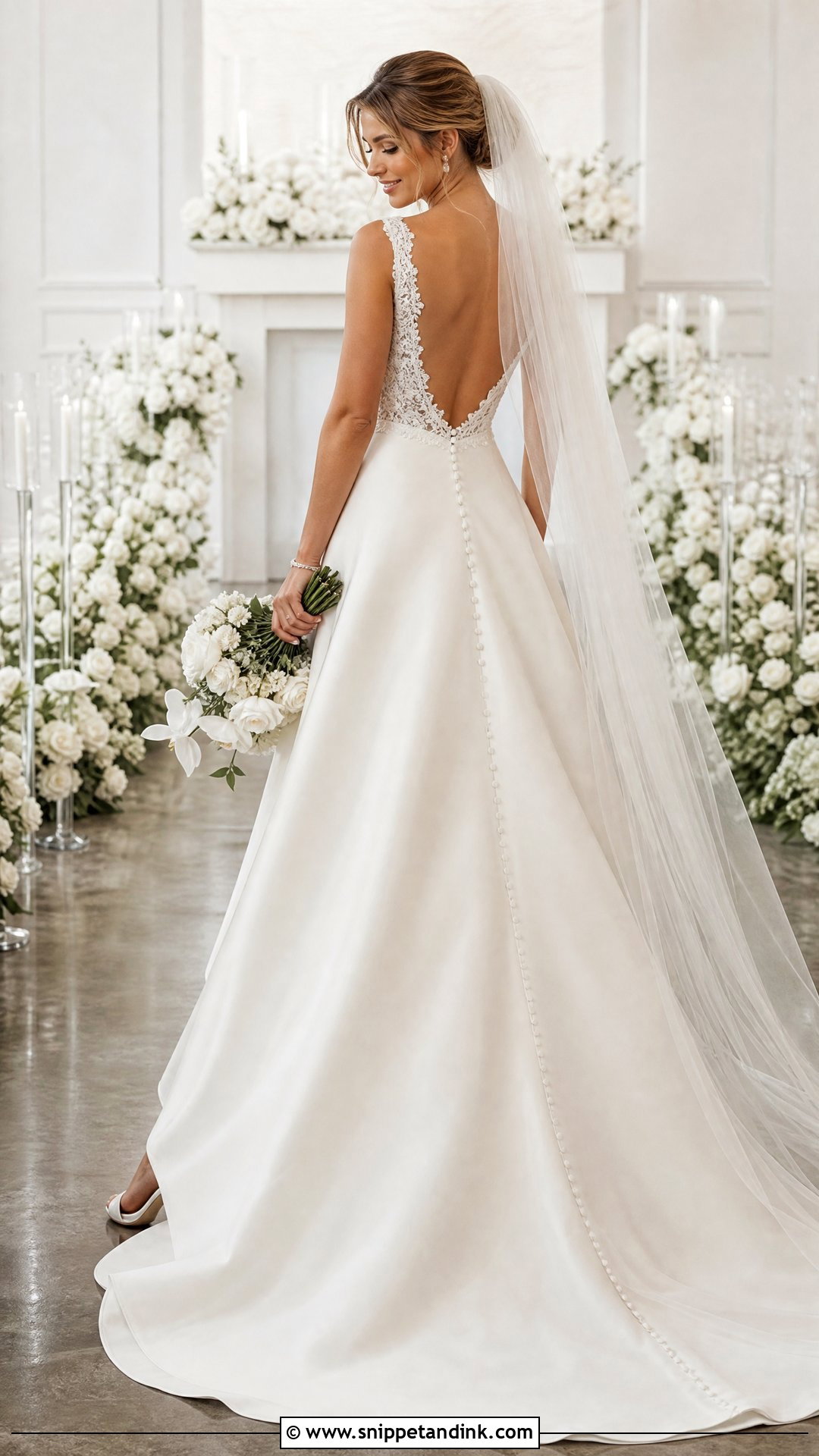 Open Back A Line Wedding Dress - Snippet and Ink - 25 Romantic a Line Wedding Dress Ideas