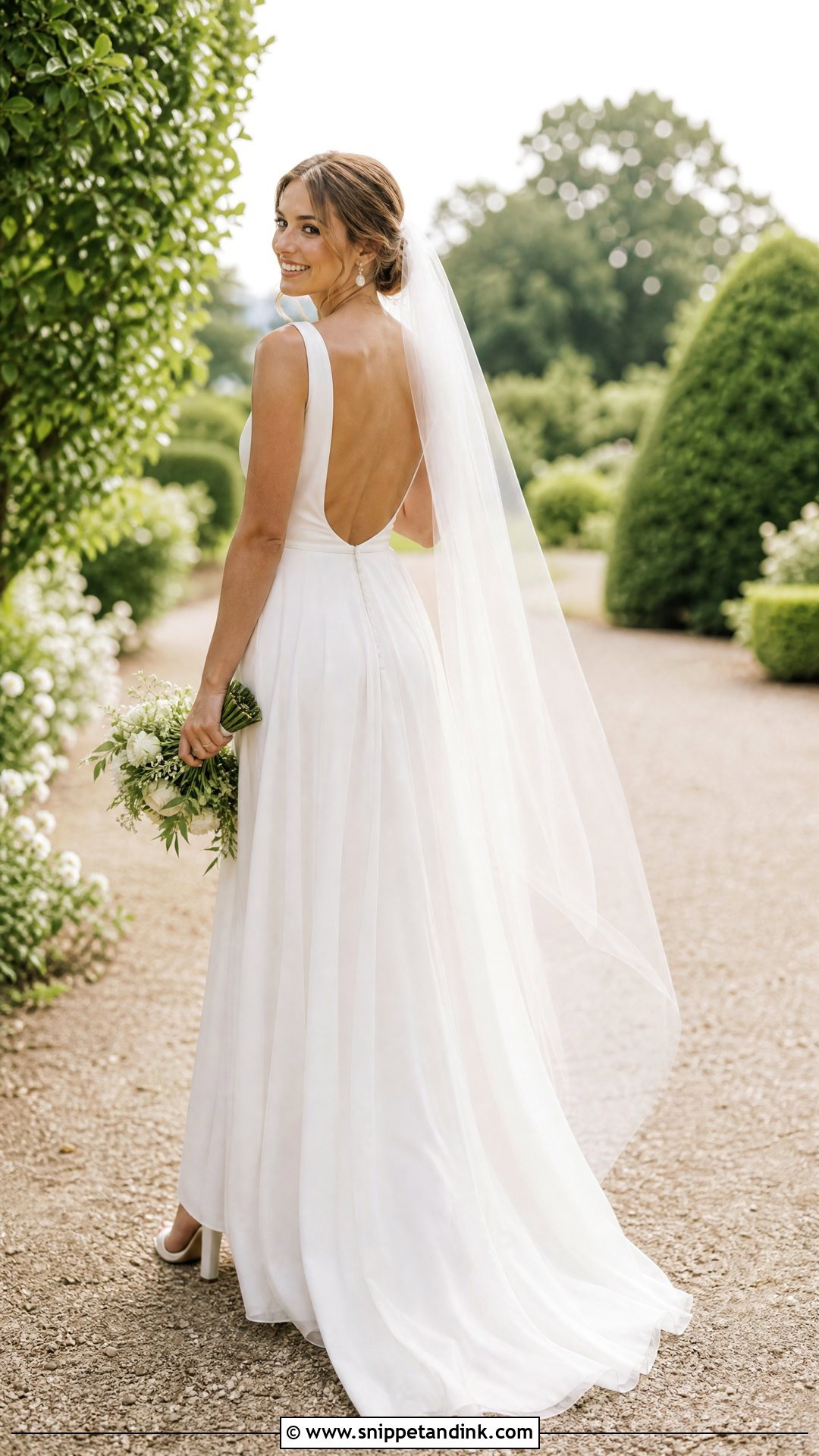 Open Back A Line Wedding Dress - Snippet and Ink - 25 Wedding Dresses Open Back
