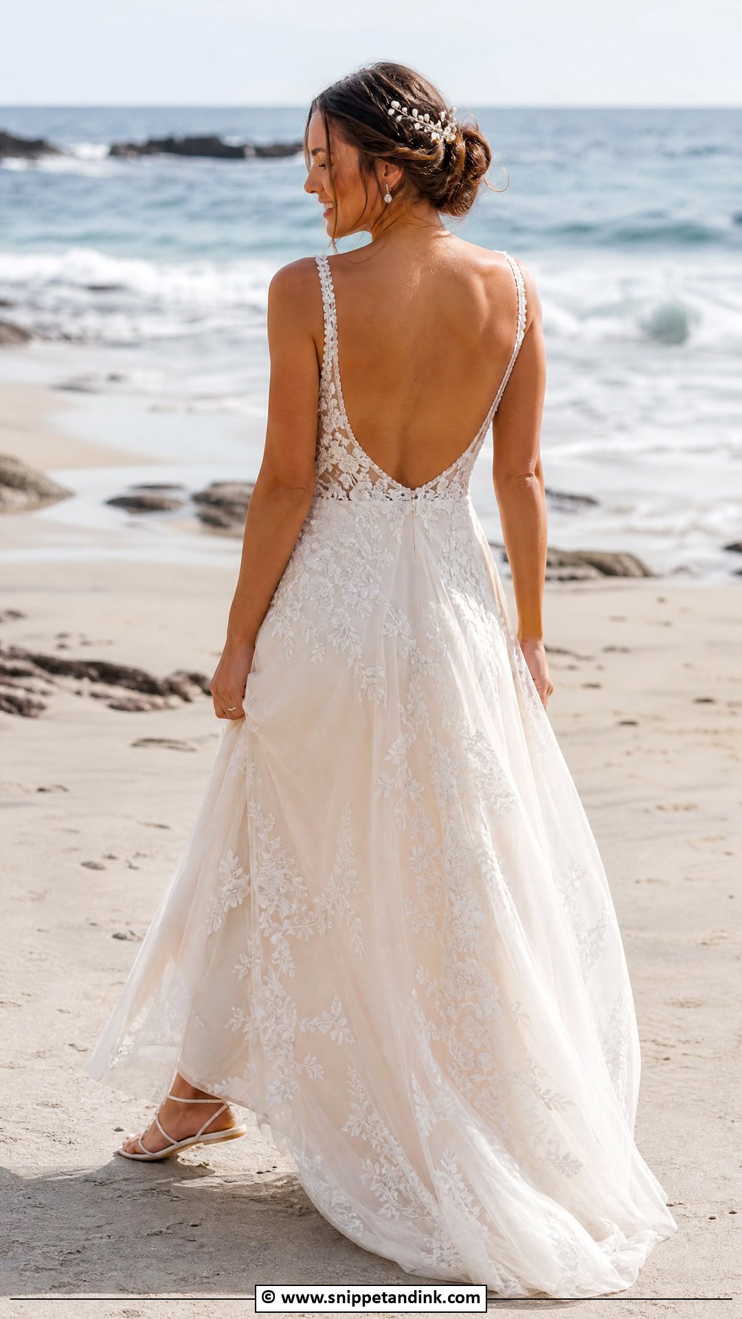 Open Back Beach Wedding Dress - Snippet and Ink - 35 Beach Wedding Dress Ideas
