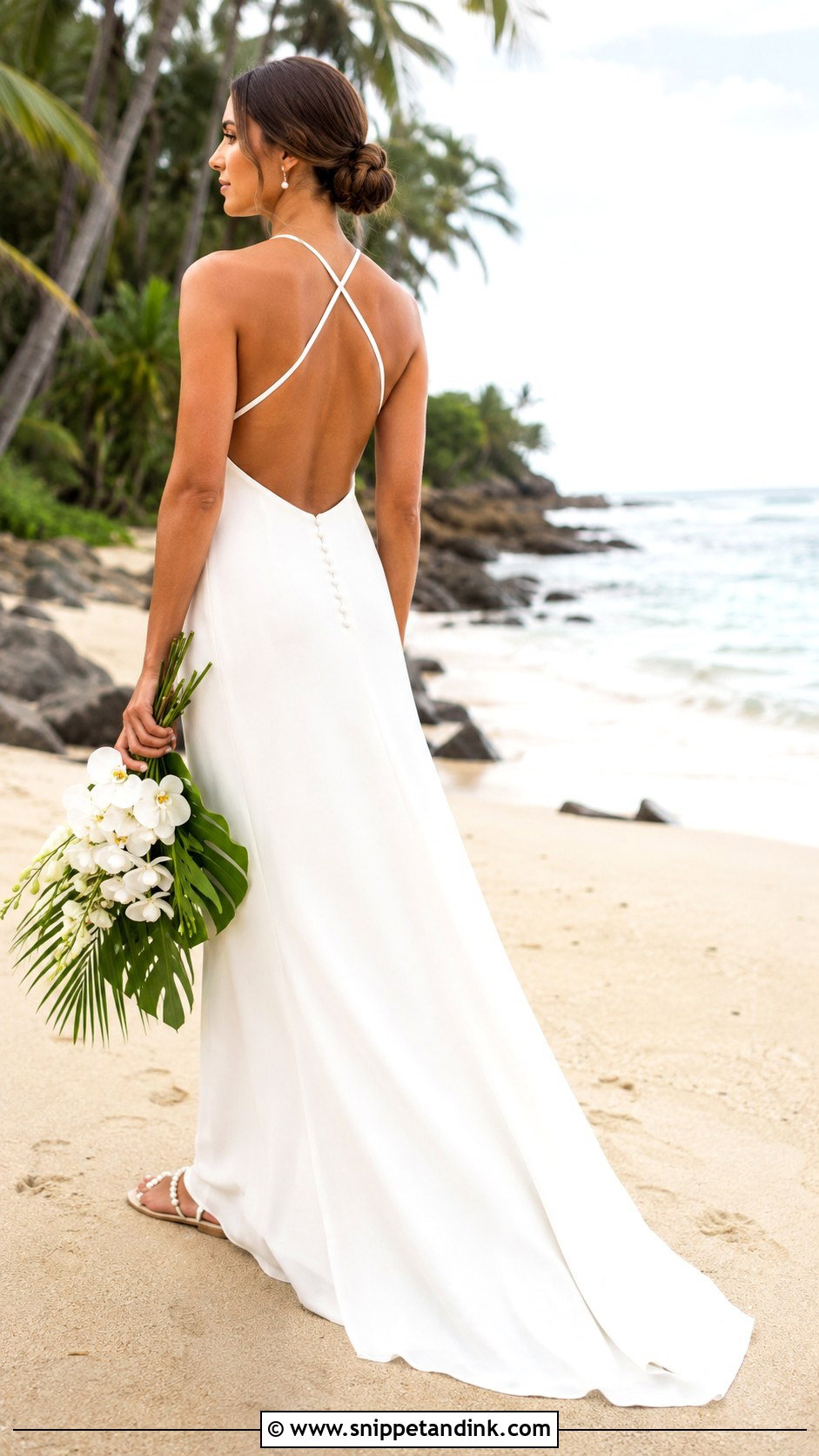 Open Back Beach Wedding Dress - Snippet and Ink - 20 Flowy Beach Wedding Dress Ideas