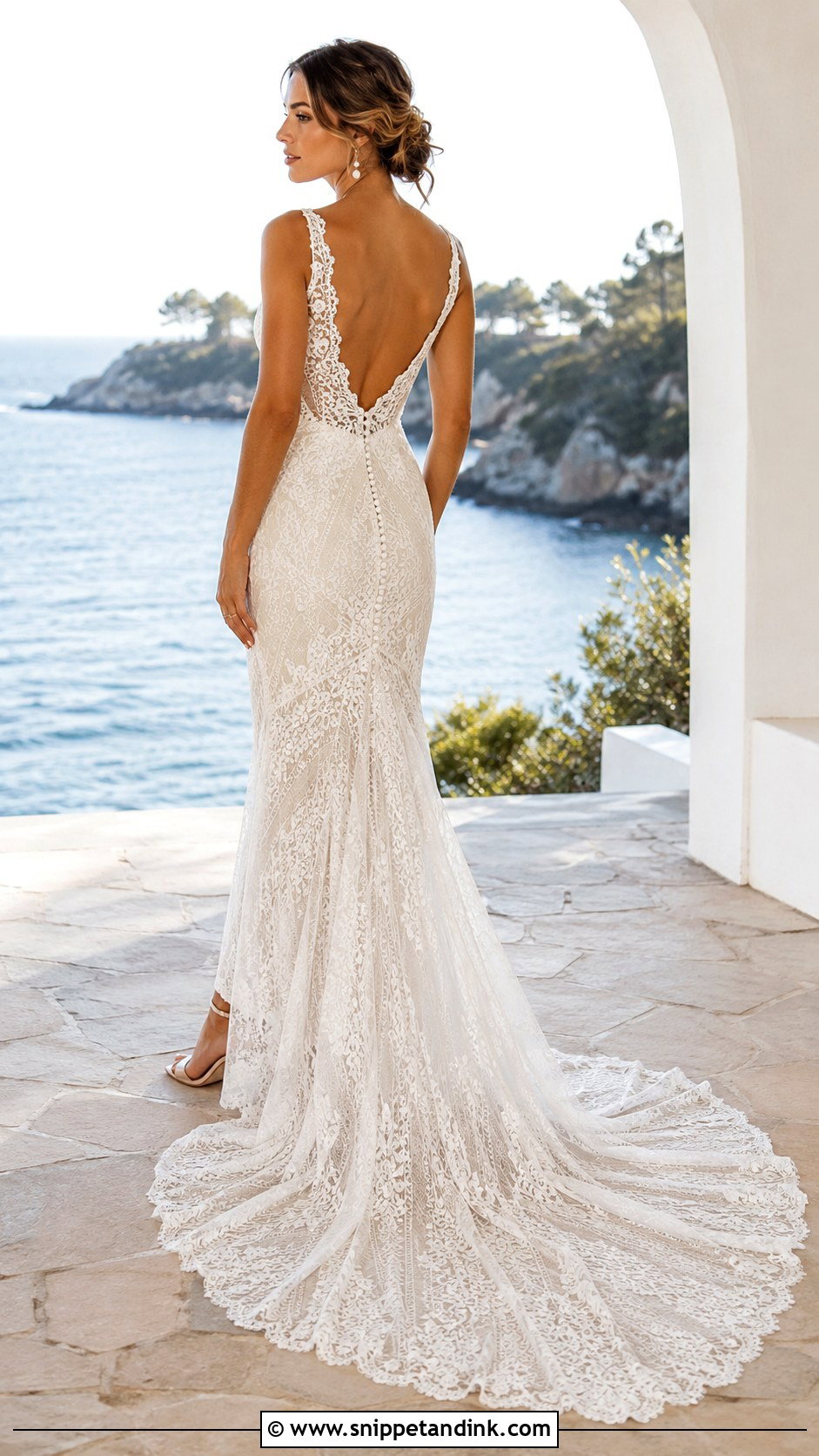 Open Back Bohemian Lace Wedding Dress - Snippet and Ink - 20 Bohemian Lace Wedding Dress Ideas