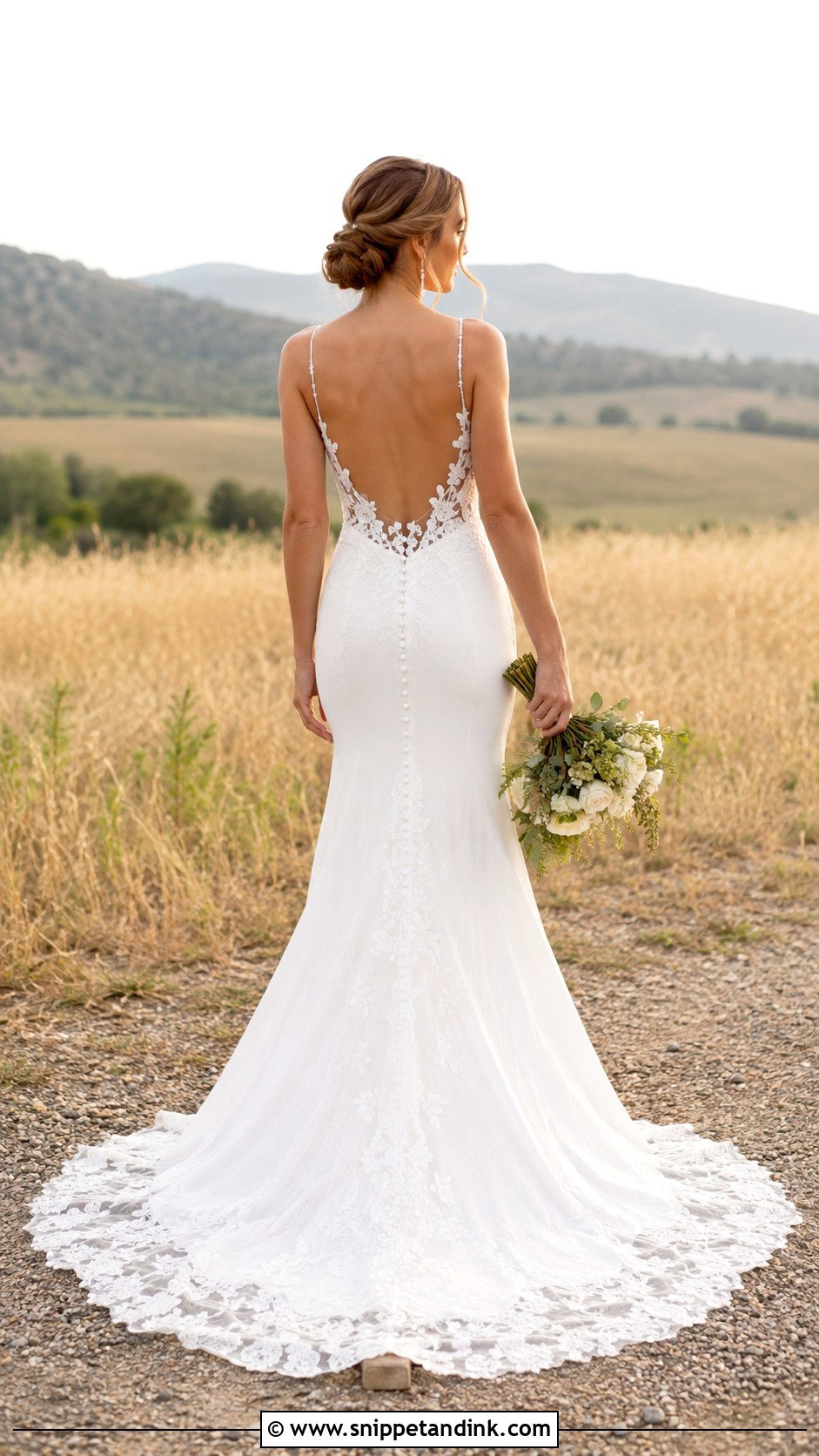 Open Back Boho Mermaid Wedding Dress - Snippet and Ink - 20 Boho Mermaid Wedding Dress Ideas