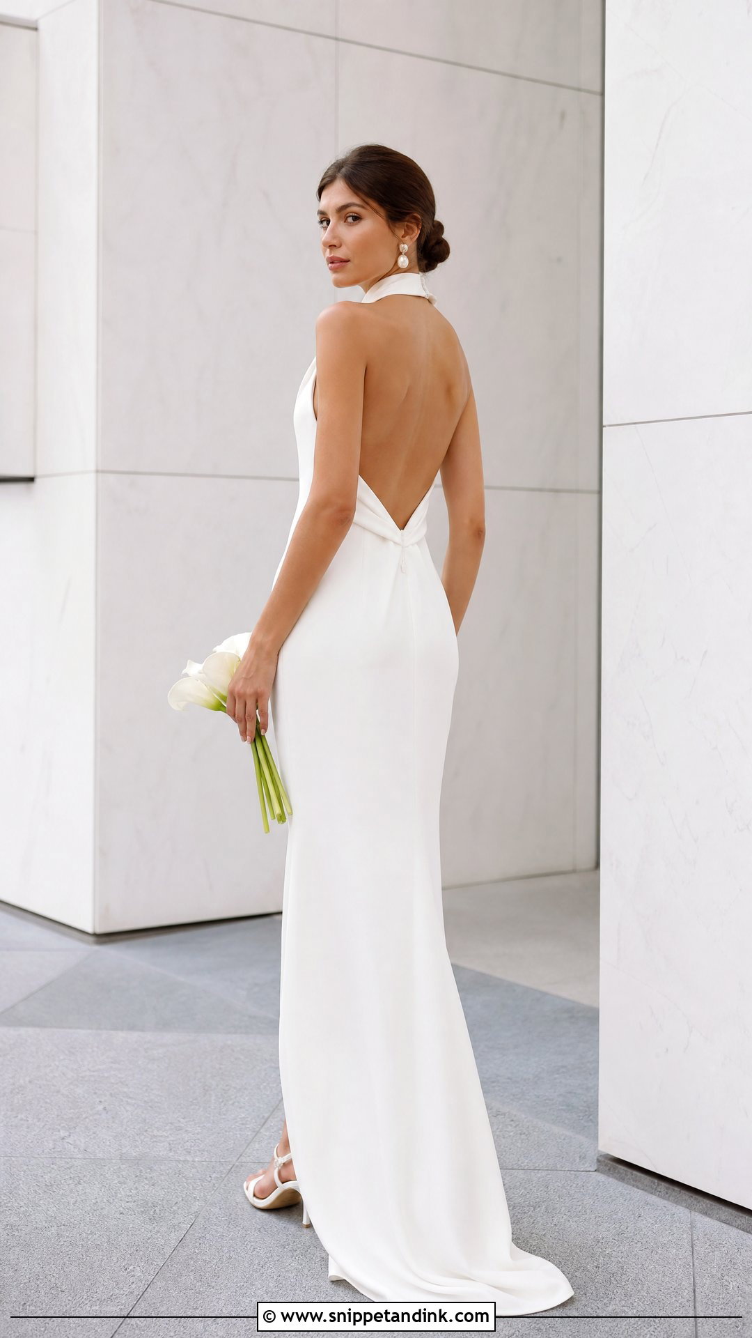 Open Back Crepe Wedding Dress - Snippet and Ink - 25 Wedding Dresses Open Back