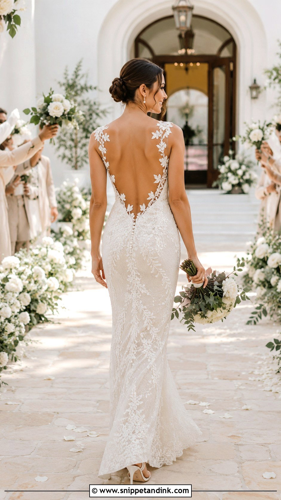 Open Back Embroidered Wedding Dress - Snippet and Ink - 30 Embroidered Wedding Dress Ideas