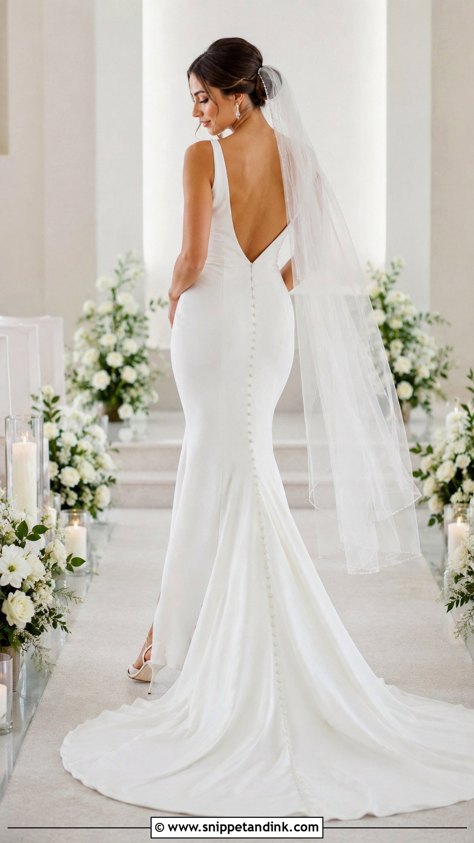 Open Back Fishtail Wedding Dress - Snippet and Ink - 20 Fishtail Wedding Dresses