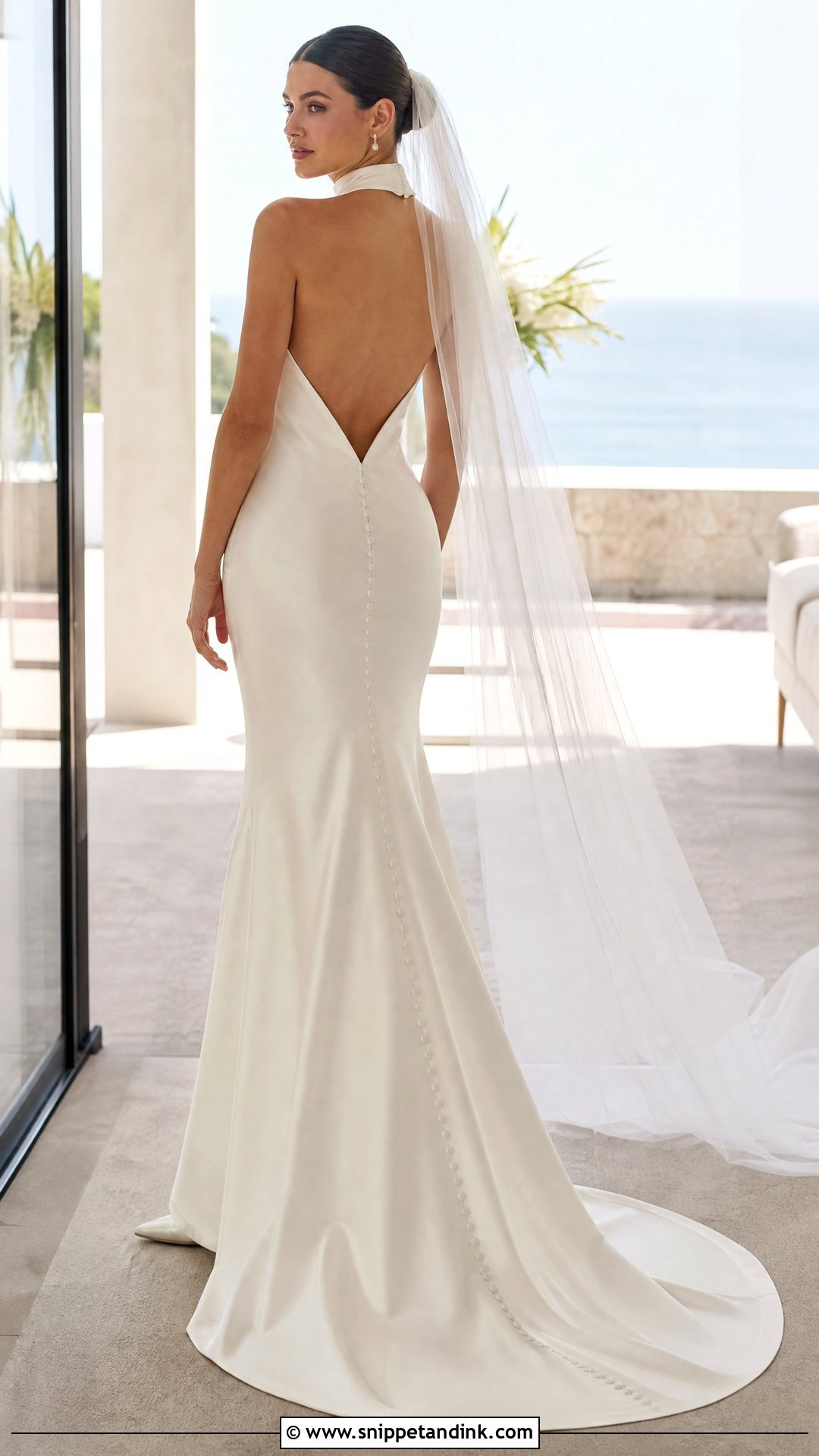 Open Back Halter Neck Wedding Gown - Snippet and Ink - 20 Halter Neck Wedding Gown Ideas