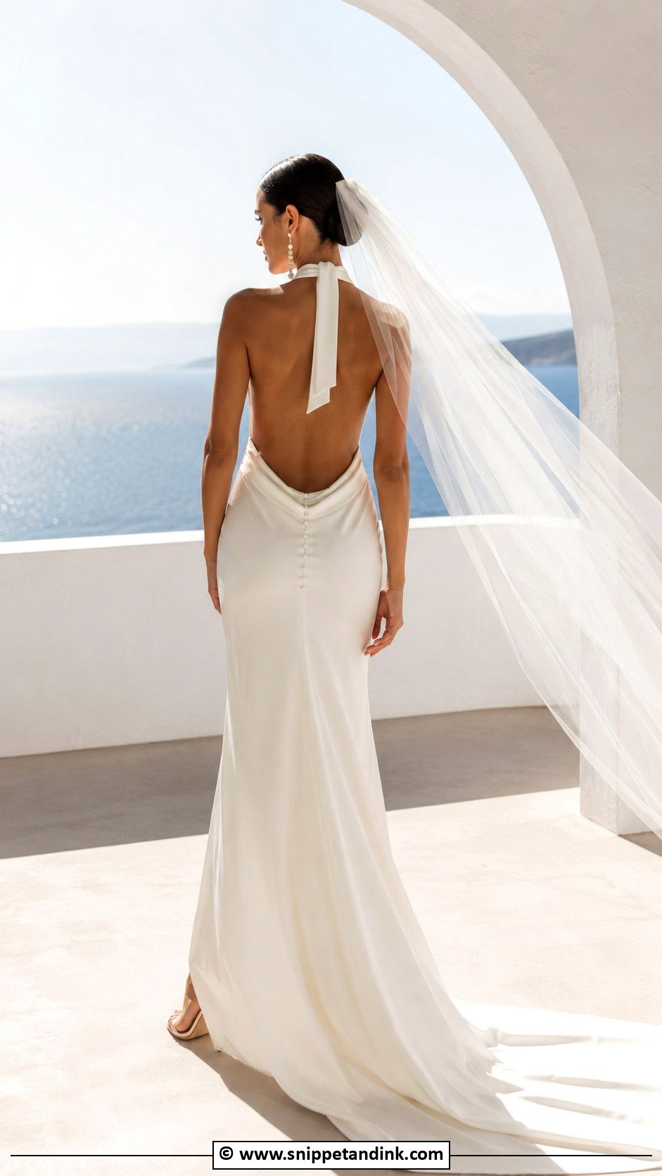Open Back Halter Wedding Dress - Snippet and Ink - 30 Halter Neck Wedding Dress Ideas
