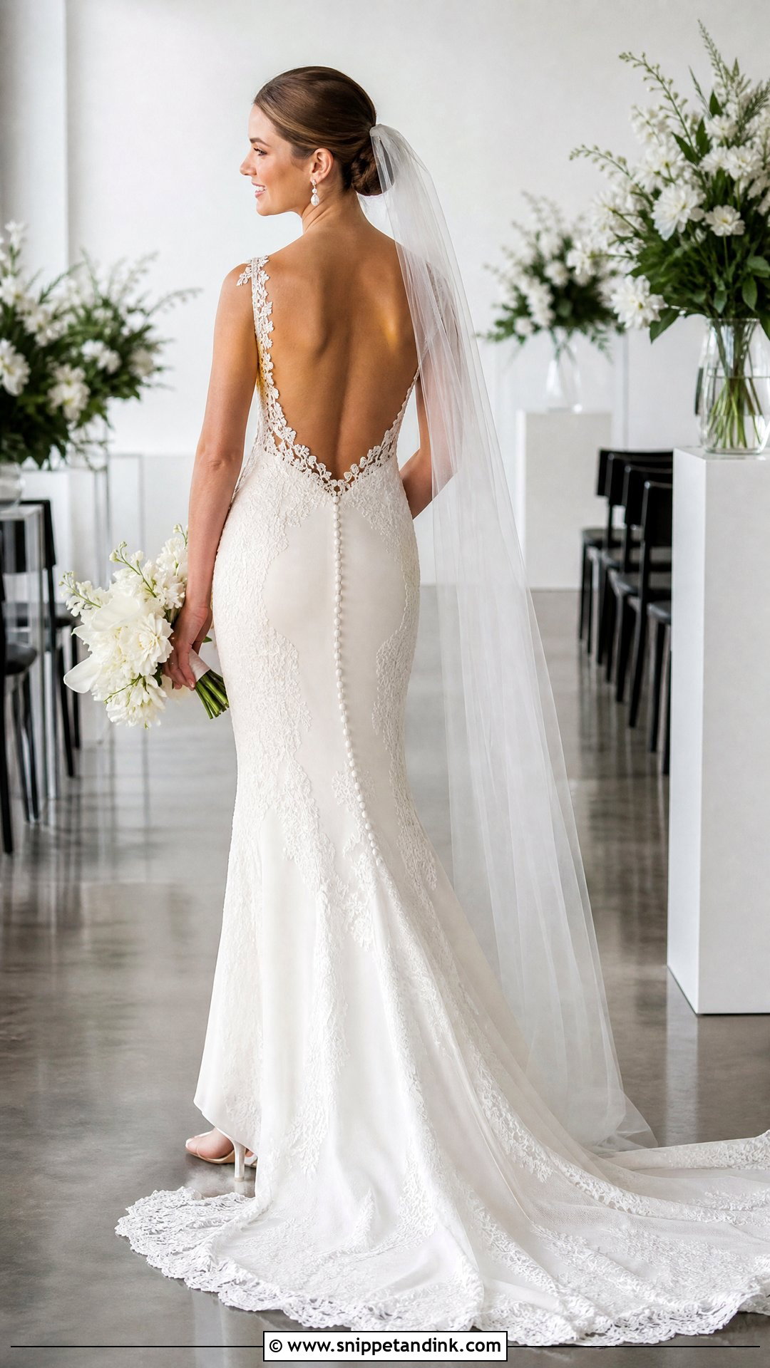 Open Back Lace Mermaid Wedding Dress - Snippet and Ink - 20 Lace Mermaid Wedding Dresses