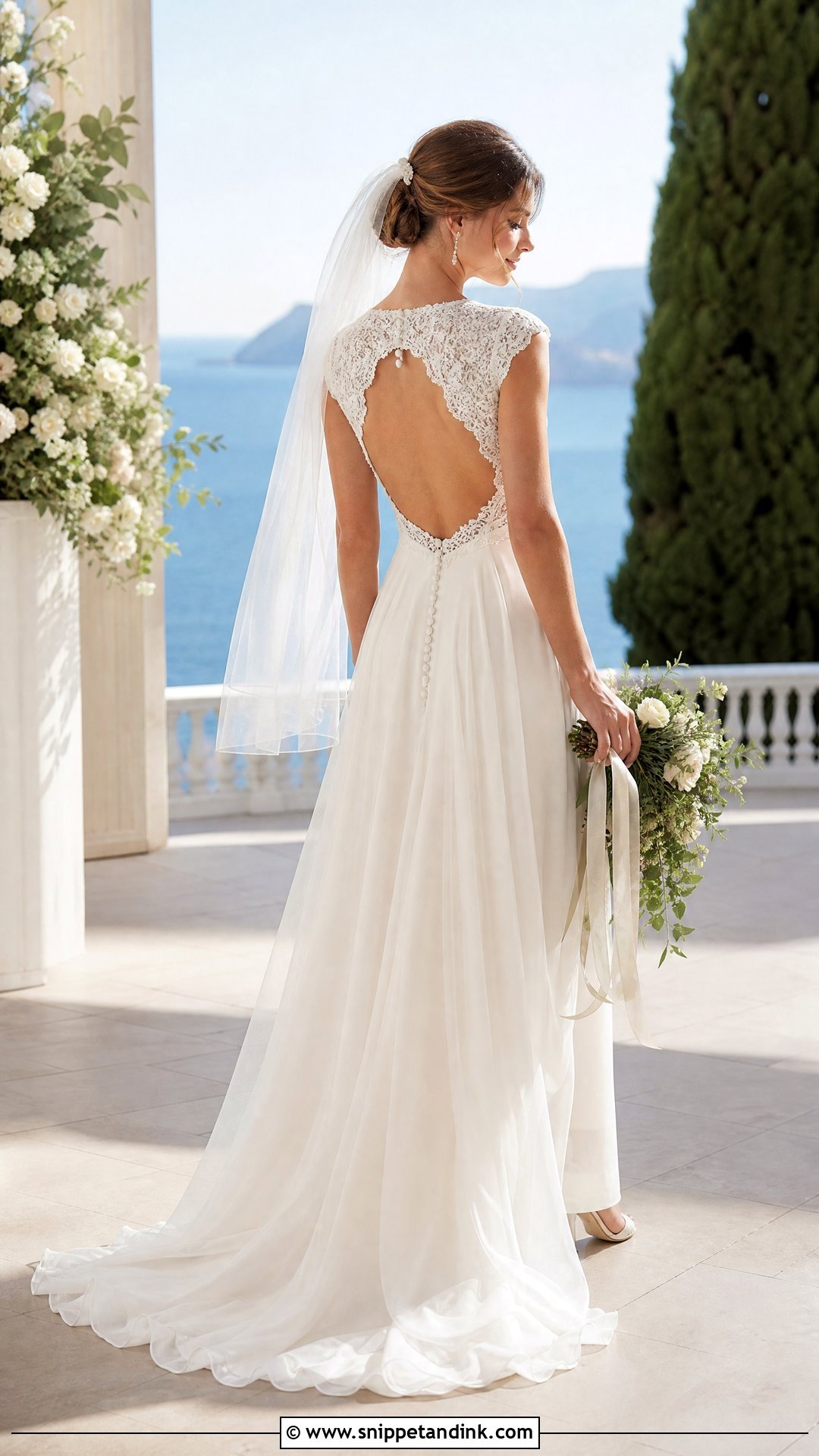 Open Back Lace Wedding Dress - Snippet and Ink - 20 Flowy Lace Wedding Dress Ideas