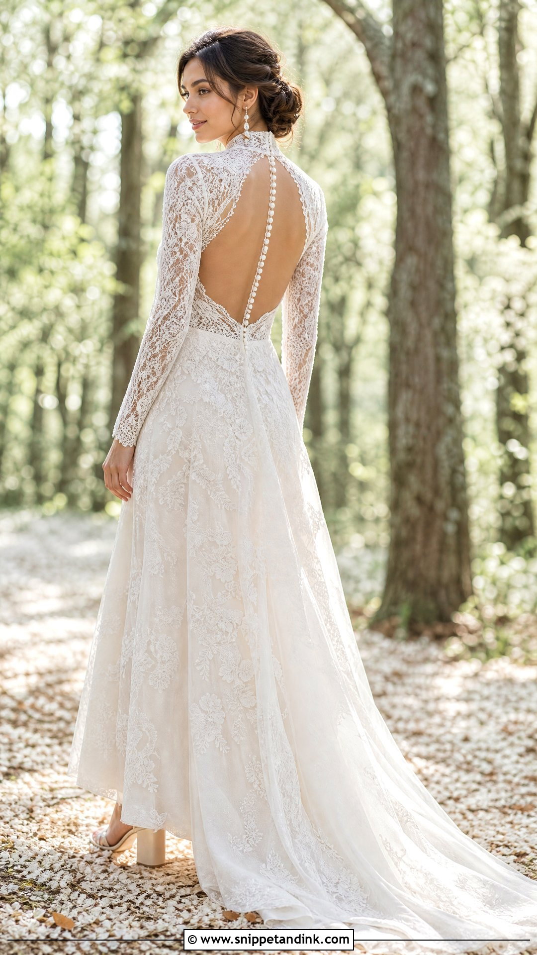 Open Back Lace Wedding Dress - Snippet and Ink - 20 Vintage Bohemian Wedding Dresses