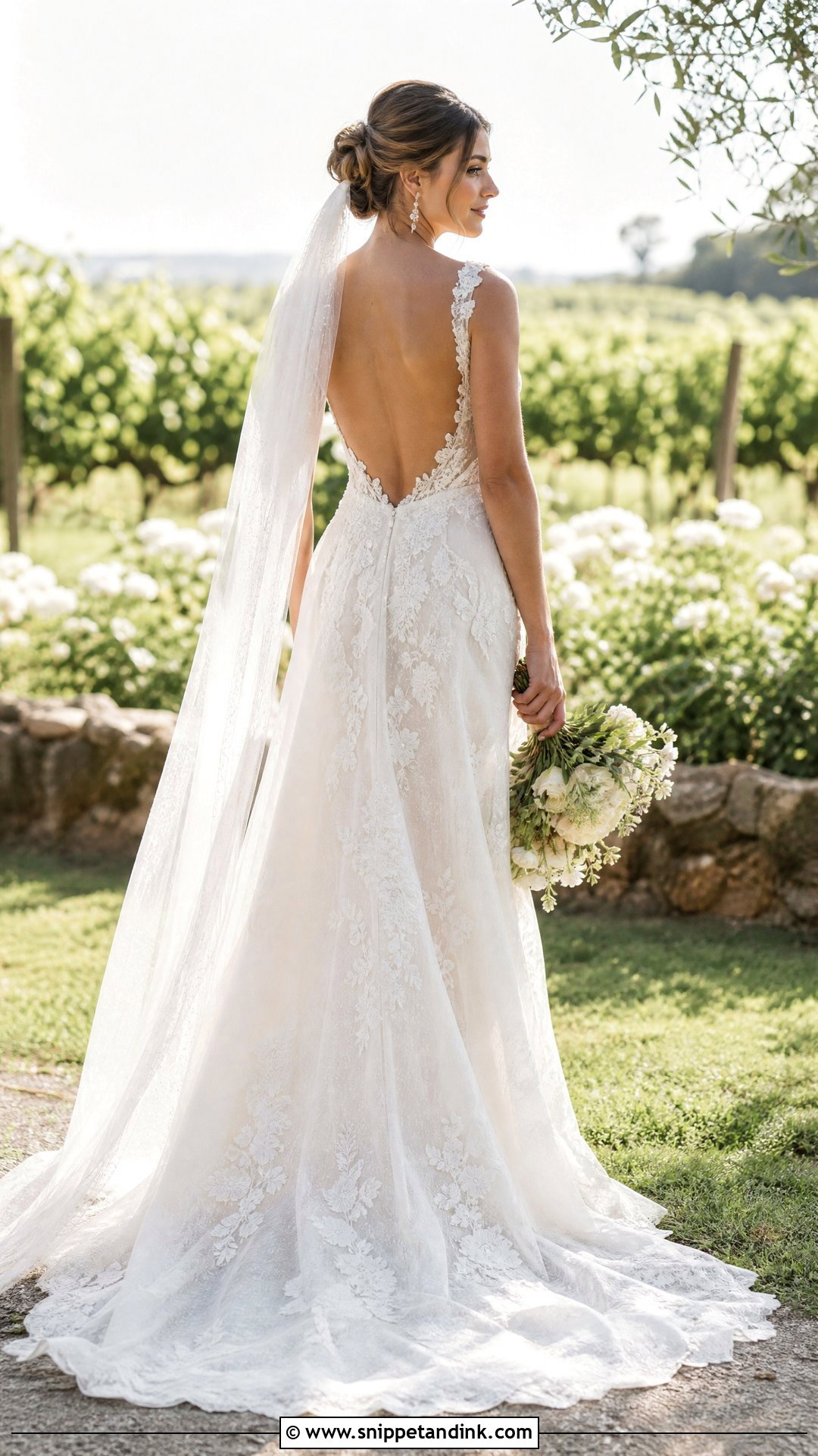 Open Back Lace Wedding Dress - Snippet and Ink - 20 Wedding Dress Without Sleeves