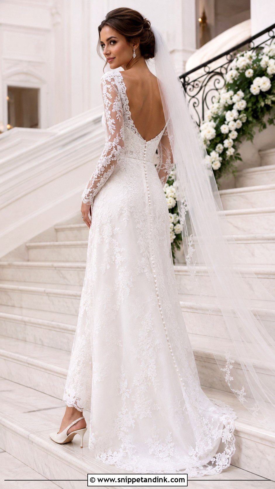 Open Back Long Sleeve Lace Wedding Dress - Snippet and Ink - 20 Dantel Wedding Dress Long Sleeve Ideas