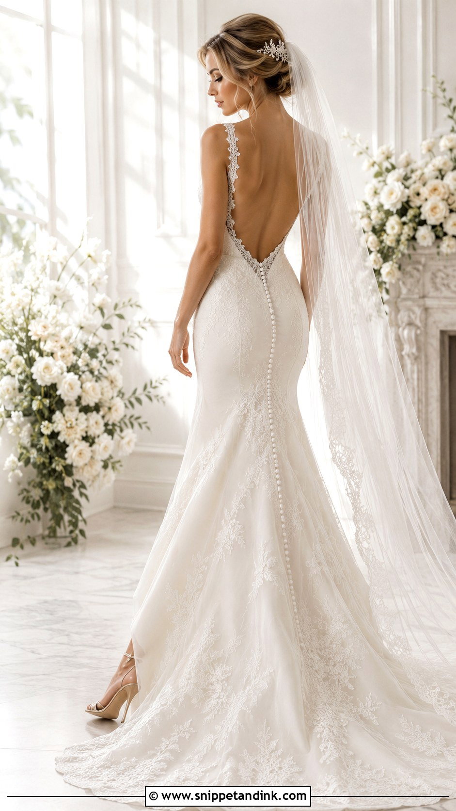 Open Back Mermaid Bridal Dress - Snippet and Ink - 25 Mermaid Bridal Dress Ideas
