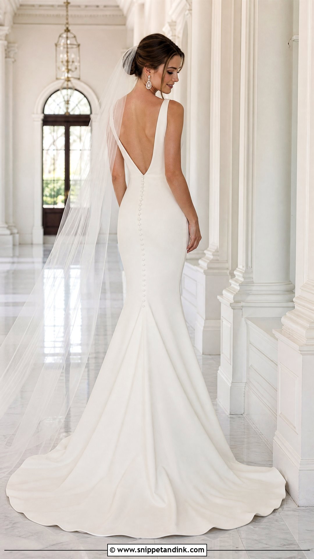 Open Back Mermaid Wedding Dress - Snippet and Ink - 20 Mermaid Cut Wedding Dress Ideas