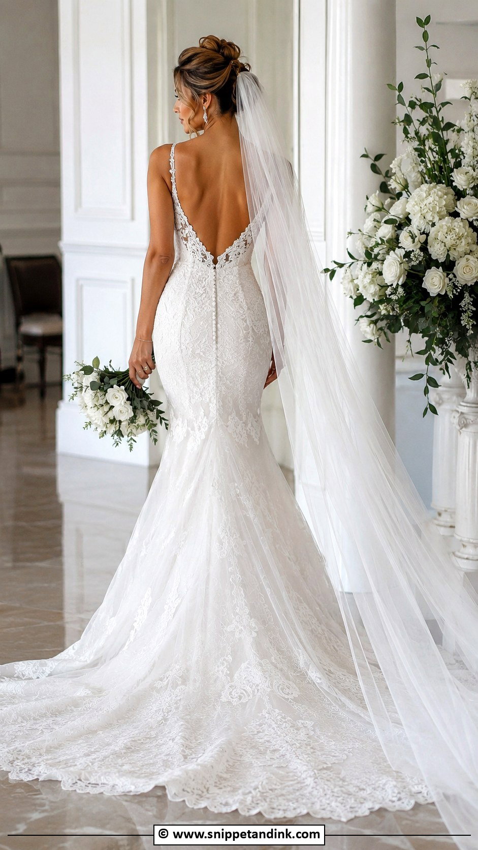 Open Back Mermaid Wedding Dress - Snippet and Ink - 25 Elegant Mermaid Wedding Dress Ideas
