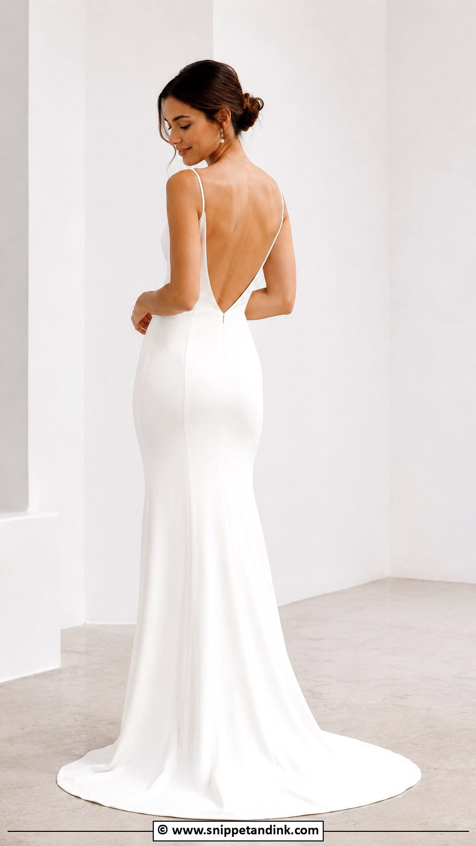 Open Back Petite Wedding Dress - Snippet and Ink - 30 Open Back Wedding Dress Ideas