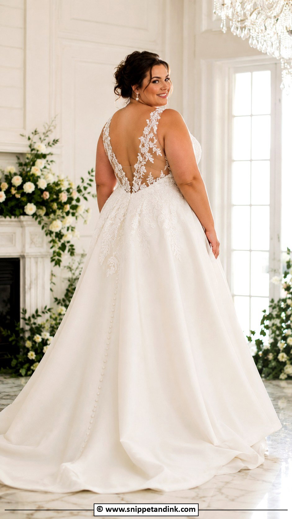 Open Back Plus Size Wedding Dress - Snippet and Ink - 30 Open Back Wedding Dress Ideas