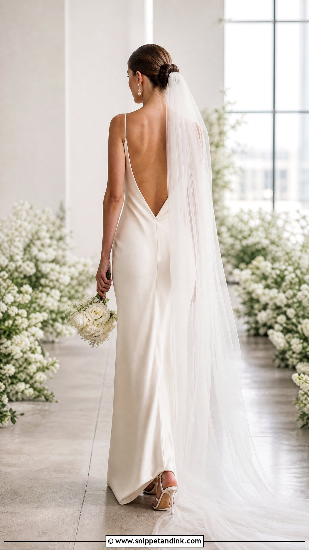 Open Back Satin Bridal Dress - Snippet and Ink - 20 Satin Bridal Dress Ideas