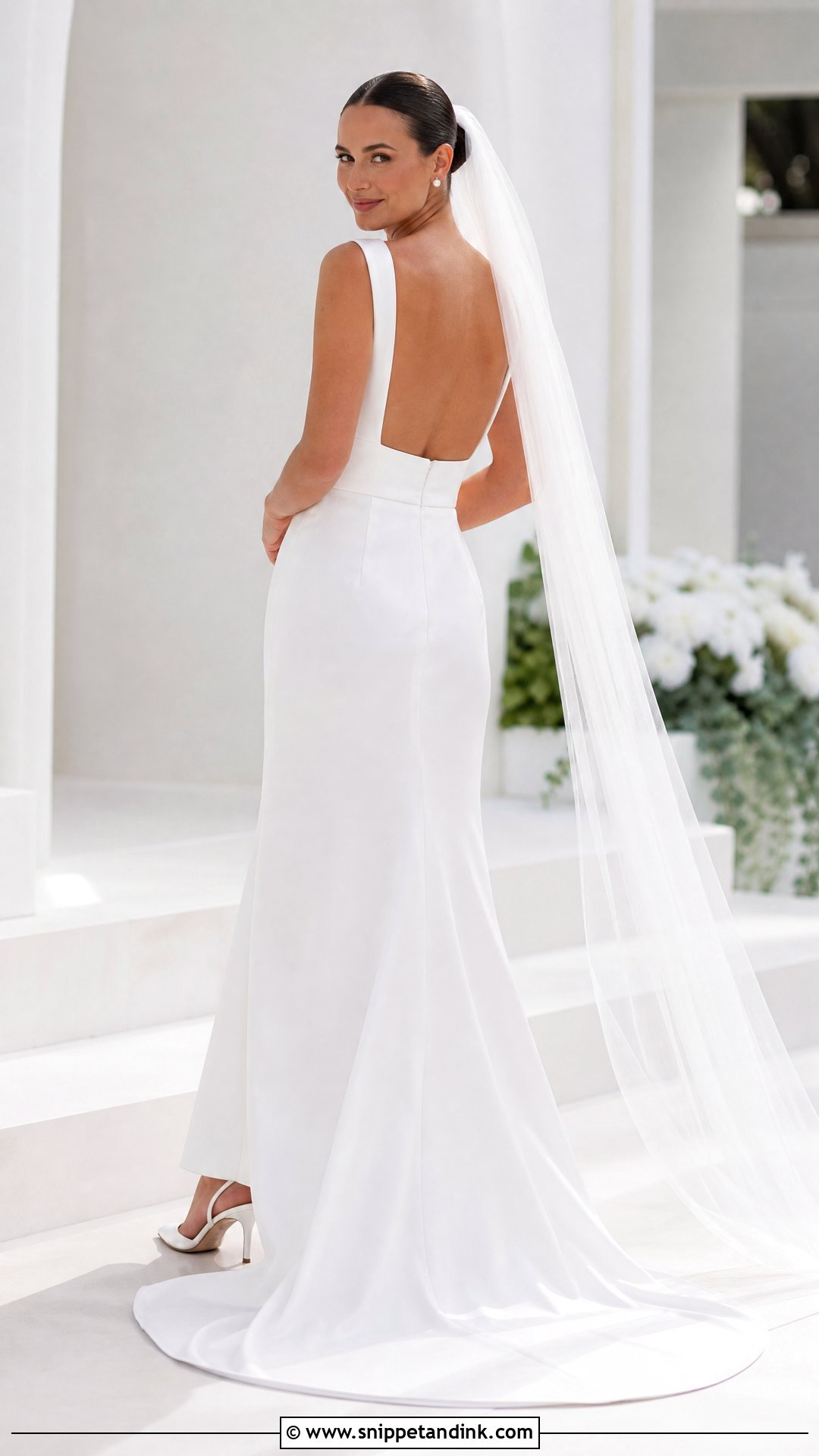 Open Back Square Neck Wedding Dress - Snippet and Ink - 25 Wedding Dresses Open Back